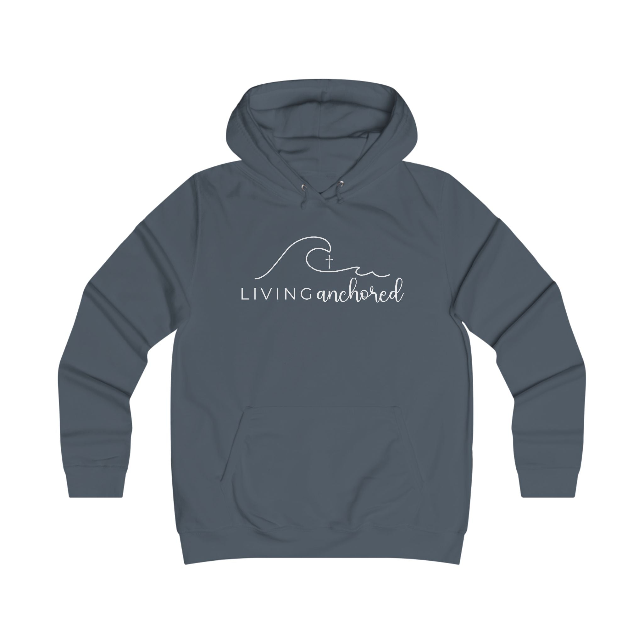 Girlie College Hoodie – Living Anchored | Psalm 46:5