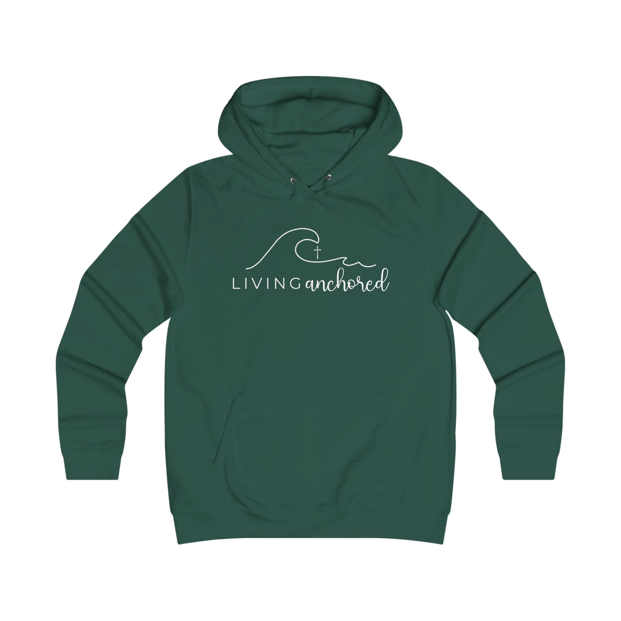 Girlie College Hoodie – Living Anchored | Psalm 46:5