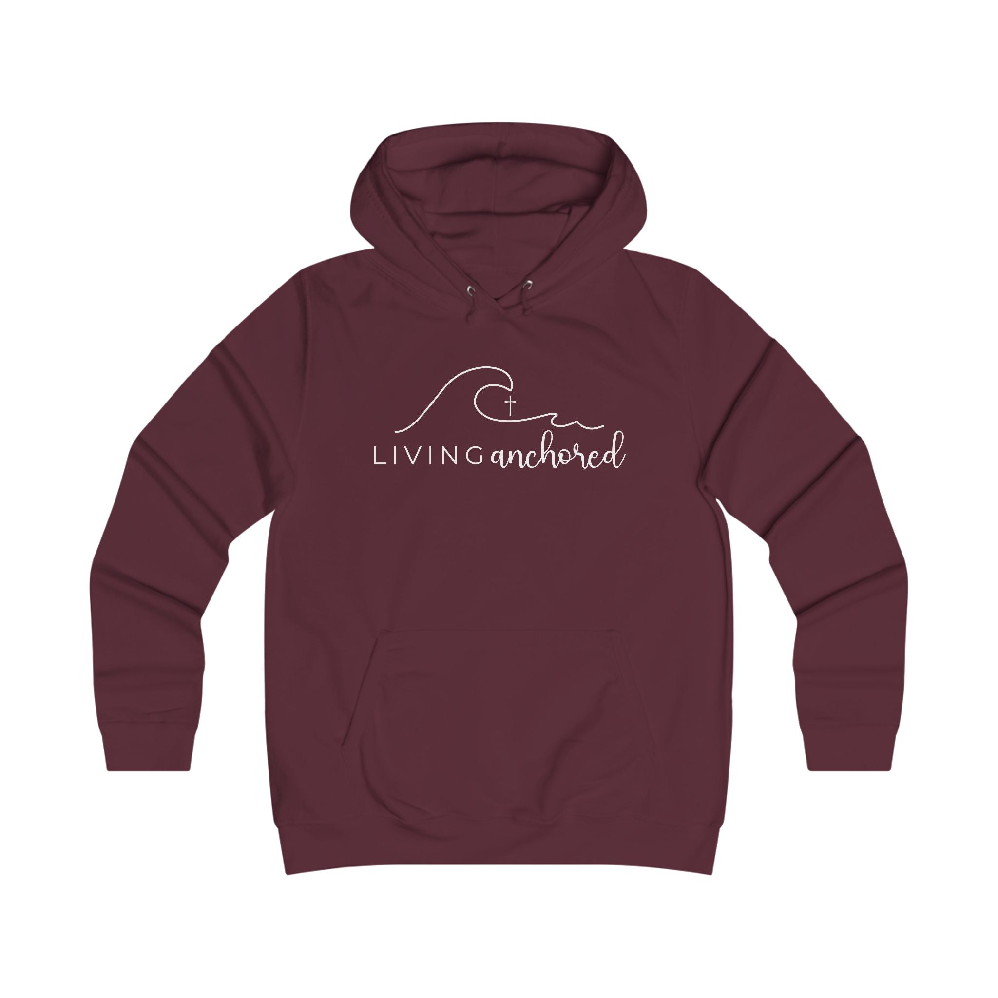 Girlie College Hoodie – Living Anchored | Psalm 46:5