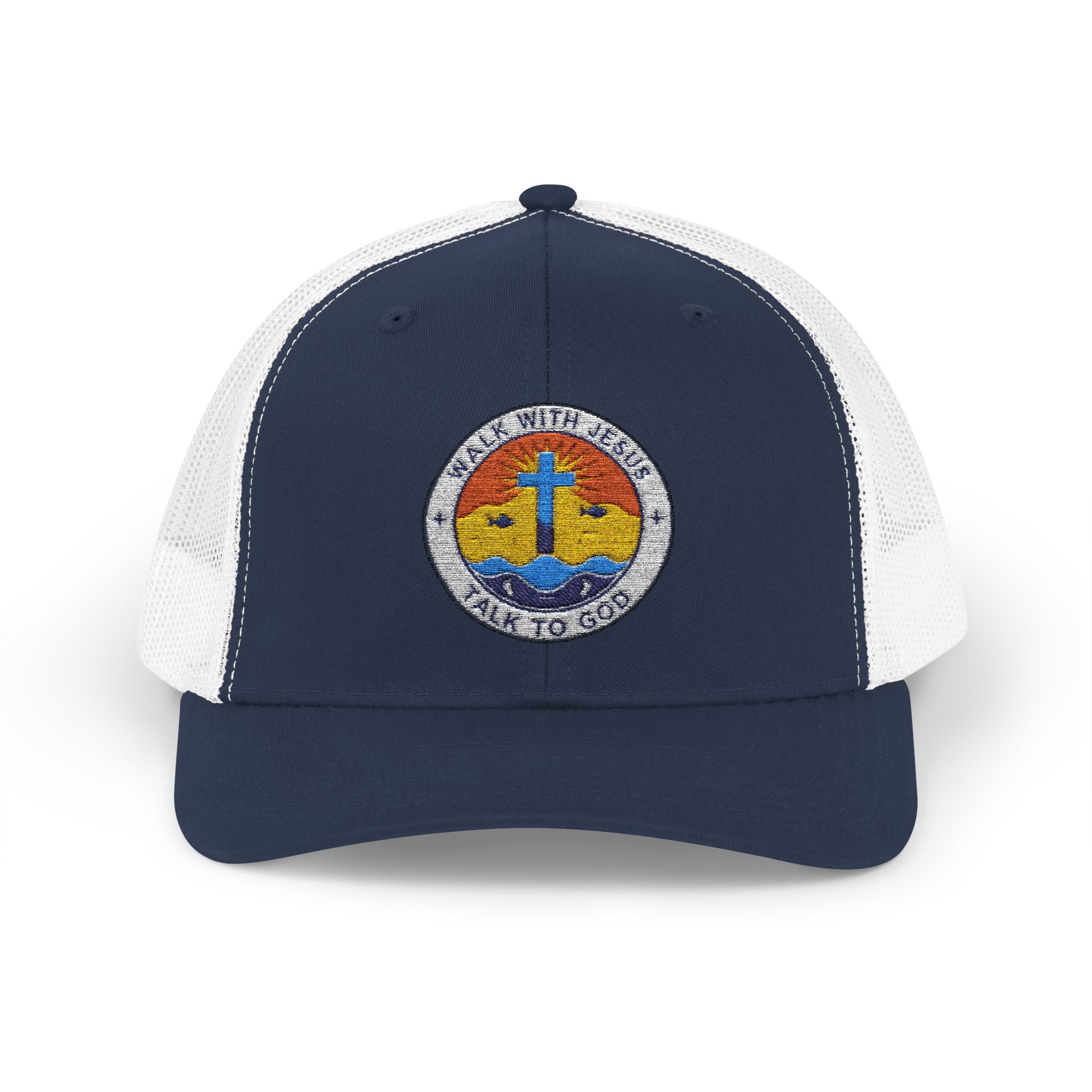 Walk With Jesus Sunrise Snapback Trucker Hat