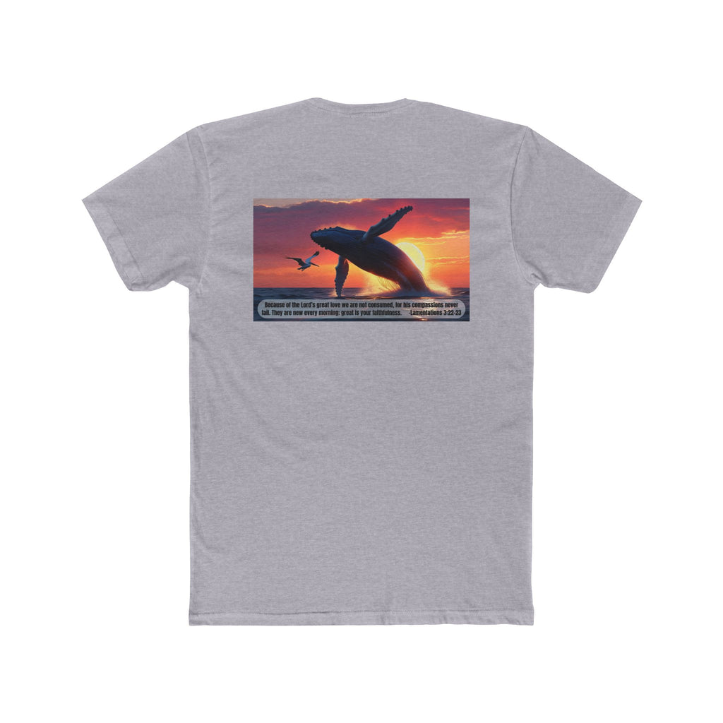 Living Anchored Whale Tee – Lamentations 3:22-23 (17 Color Options)