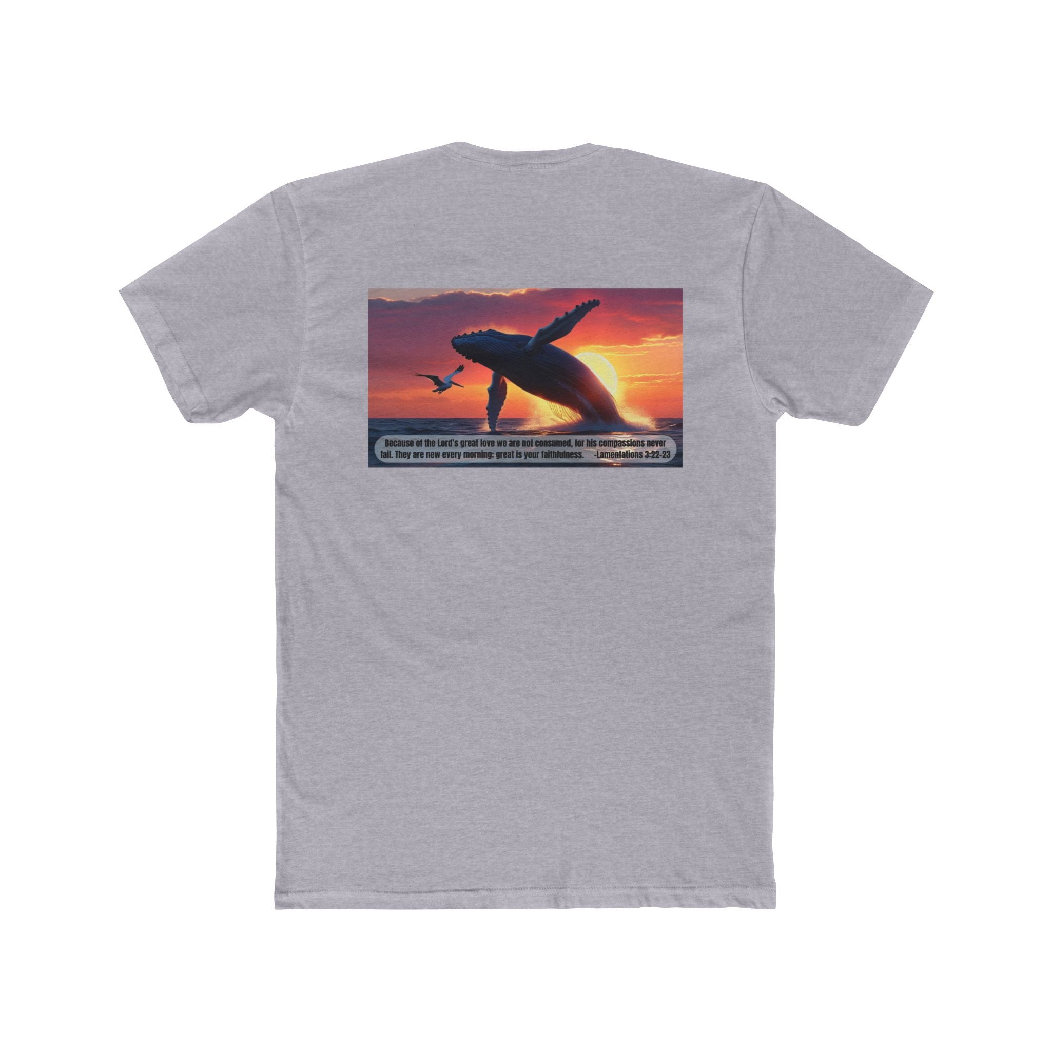 Living Anchored Whale Tee – Lamentations 3:22-23 (17 Color Options)
