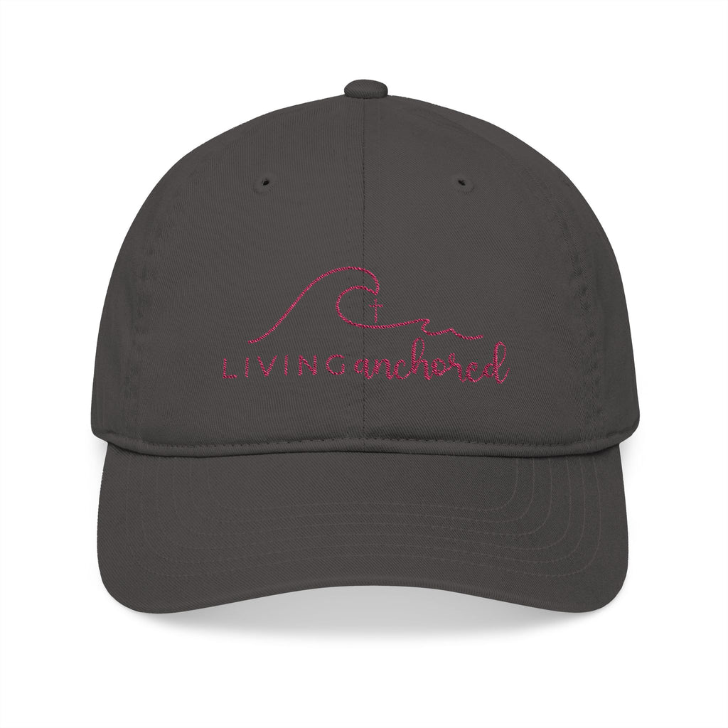 Living Anchored Organic Baseball Cap – Pink Thread Edition