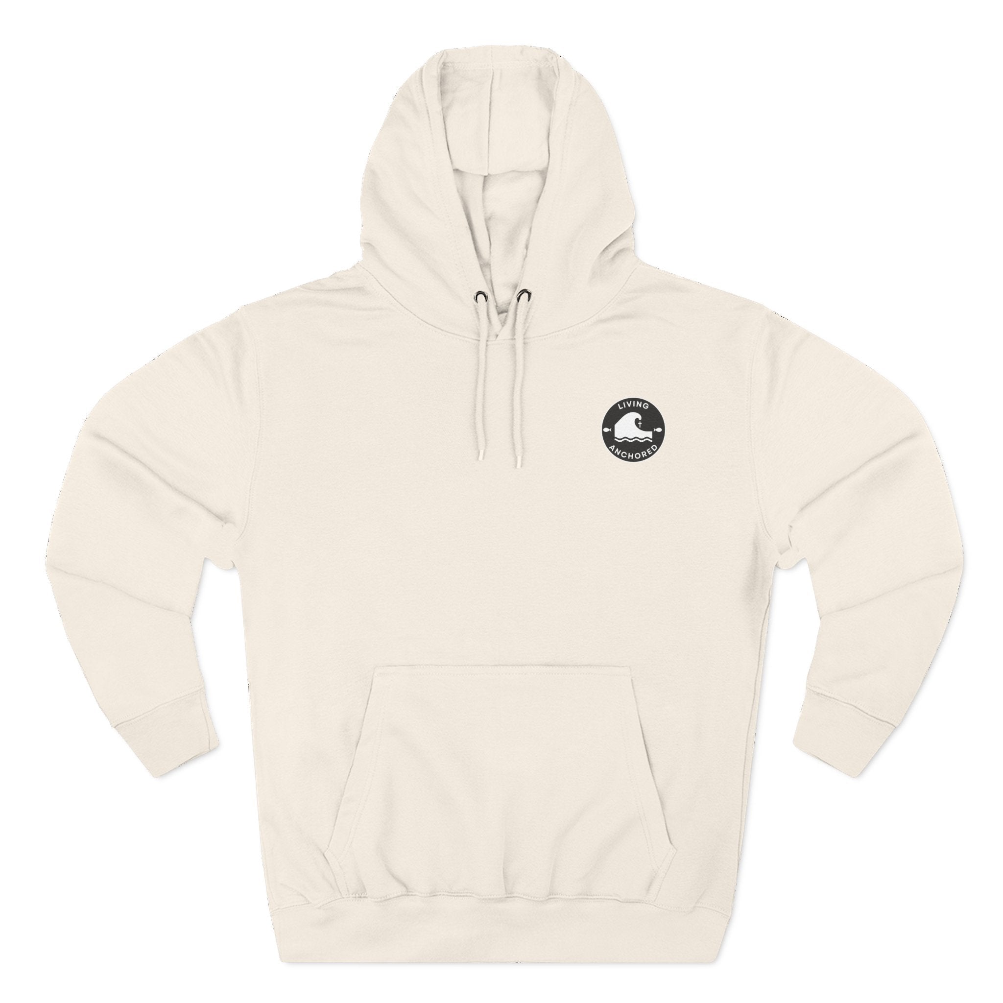 Living Anchored Fleece Hoodie – Fishing Sunset with Psalm 143:8