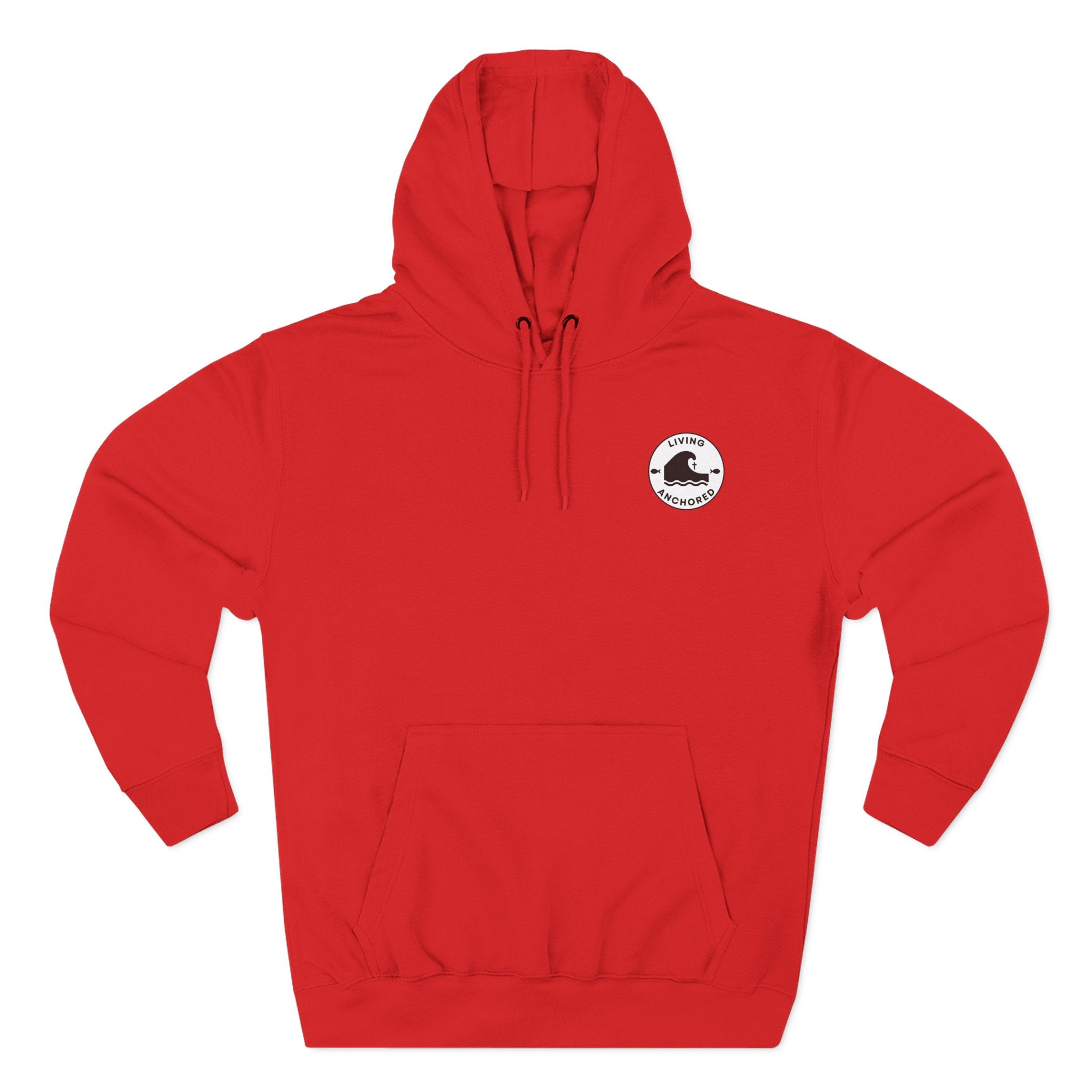 Living Anchored Cozy Flannel Hoodie – Cardinal & Scripture Design