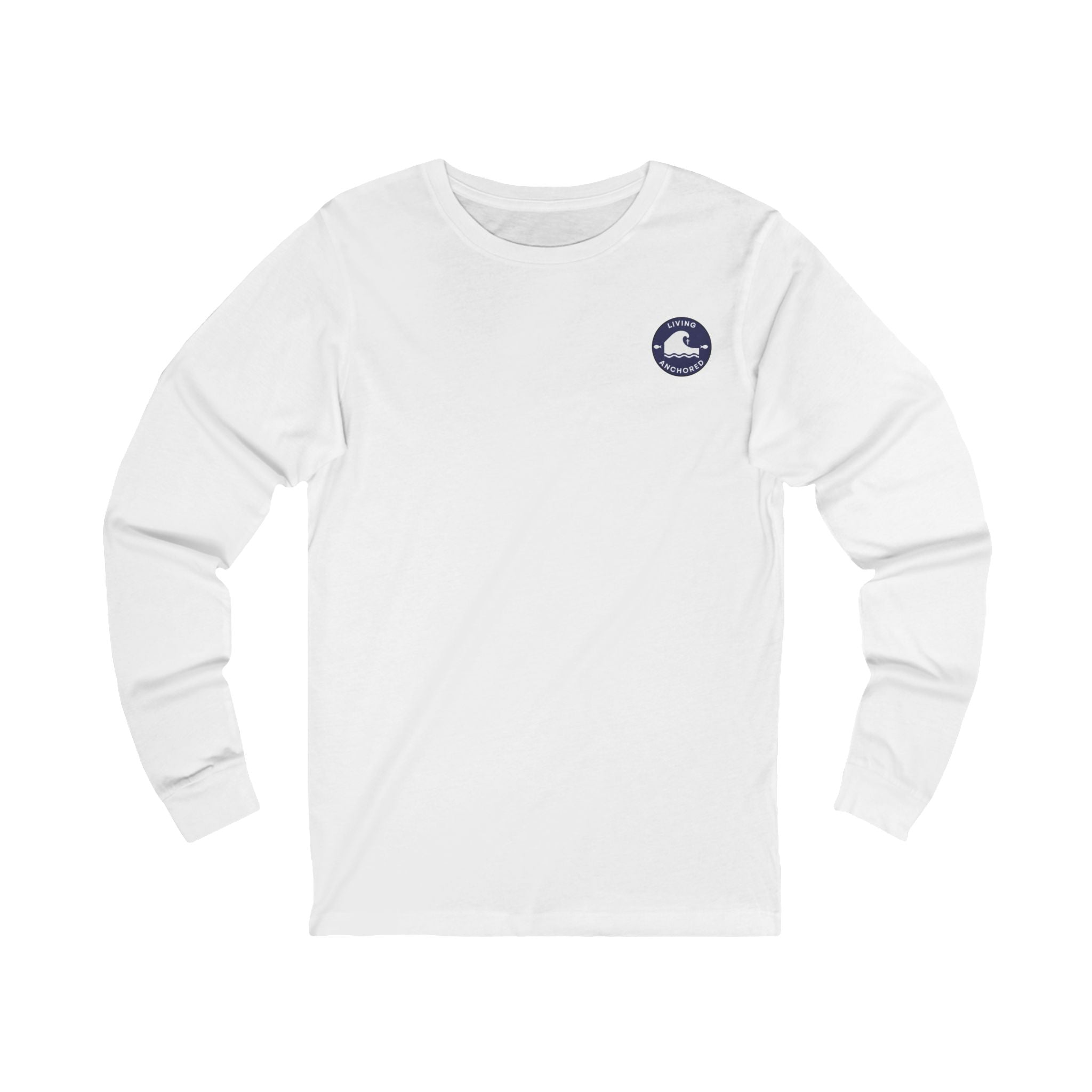 Living Anchored Jersey Long Sleeve Tee – Bird & Wave with Mark 11:22-24