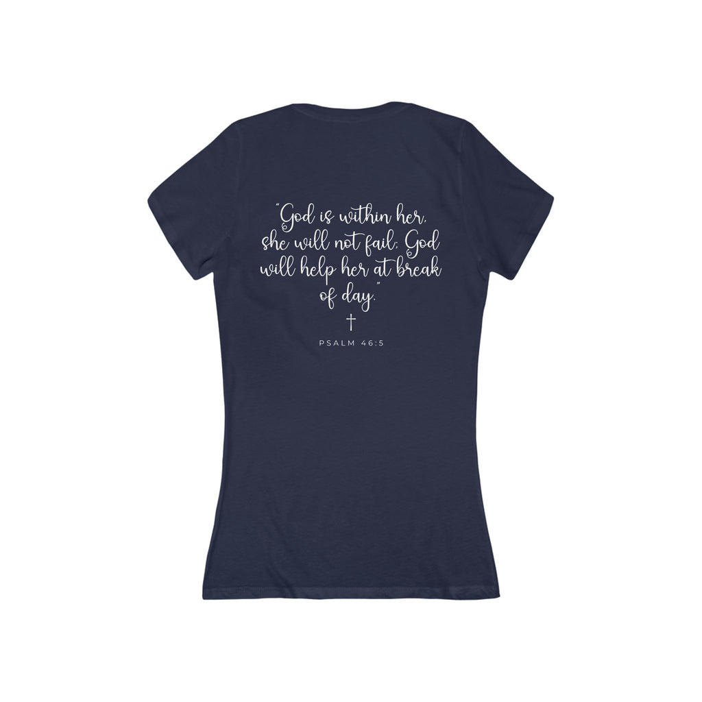 Living Anchored – Women’s Deep V-Neck Tee (5 Color Options)
