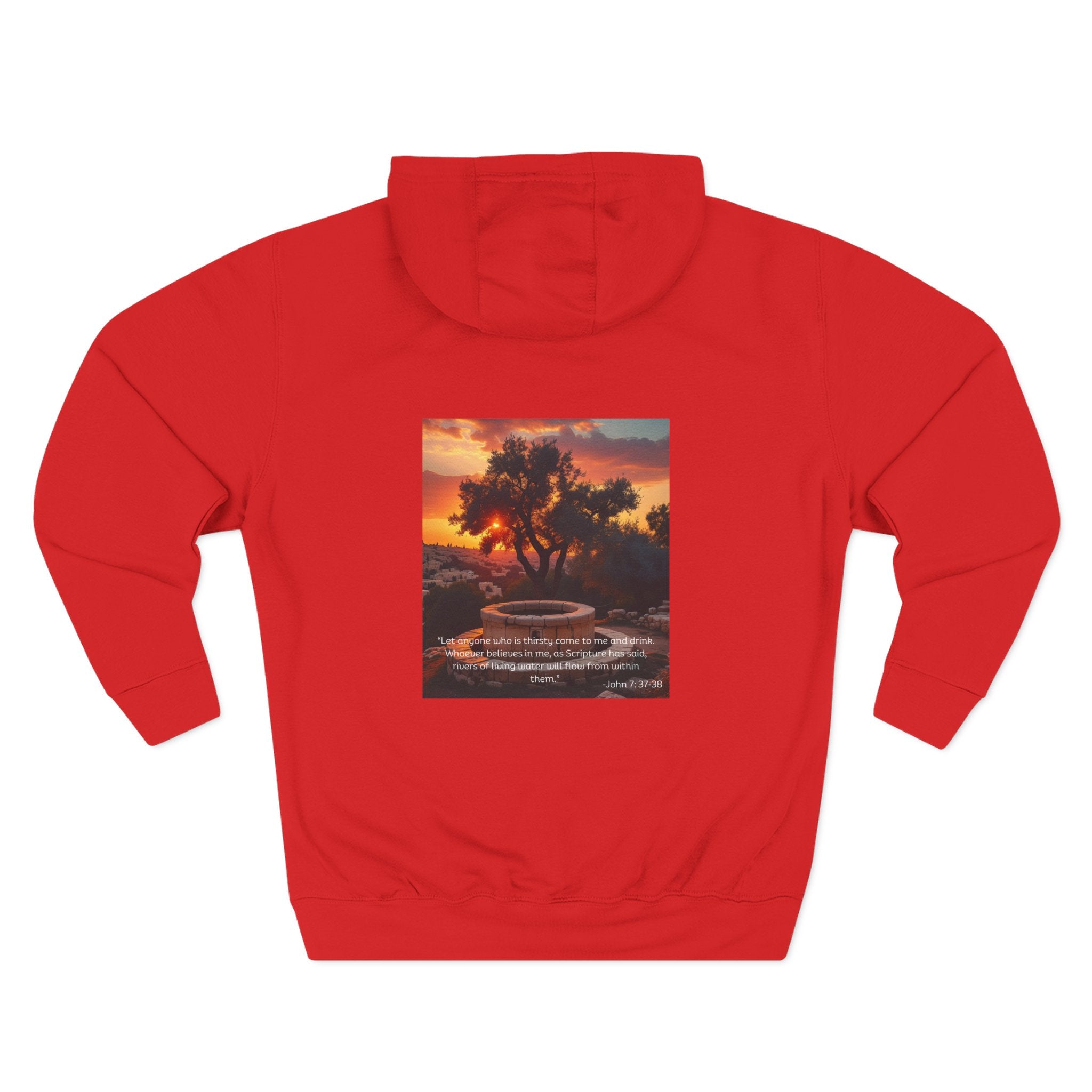 Living Anchored – Well & Living Water Scripture Fleece Hoodie