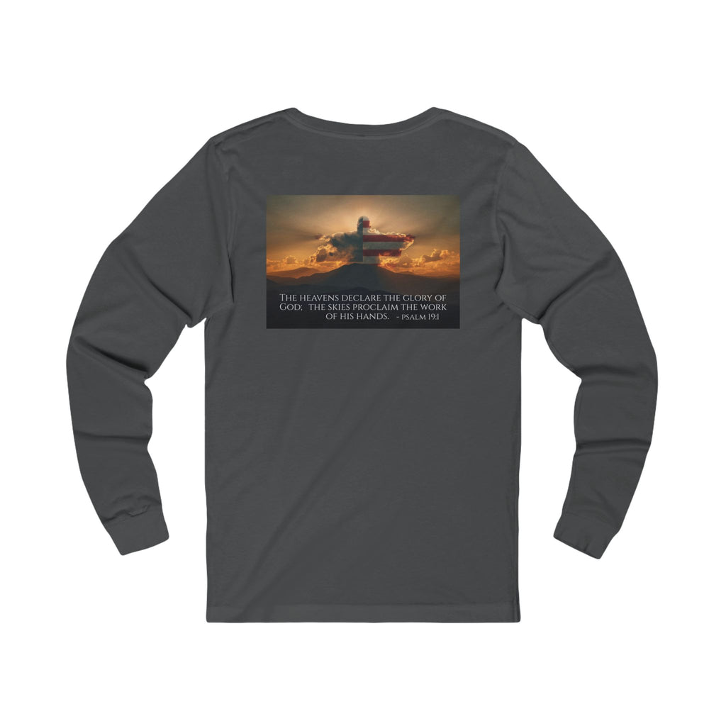 Inspirational Jersey Long Sleeve Tee – Psalm 19:1