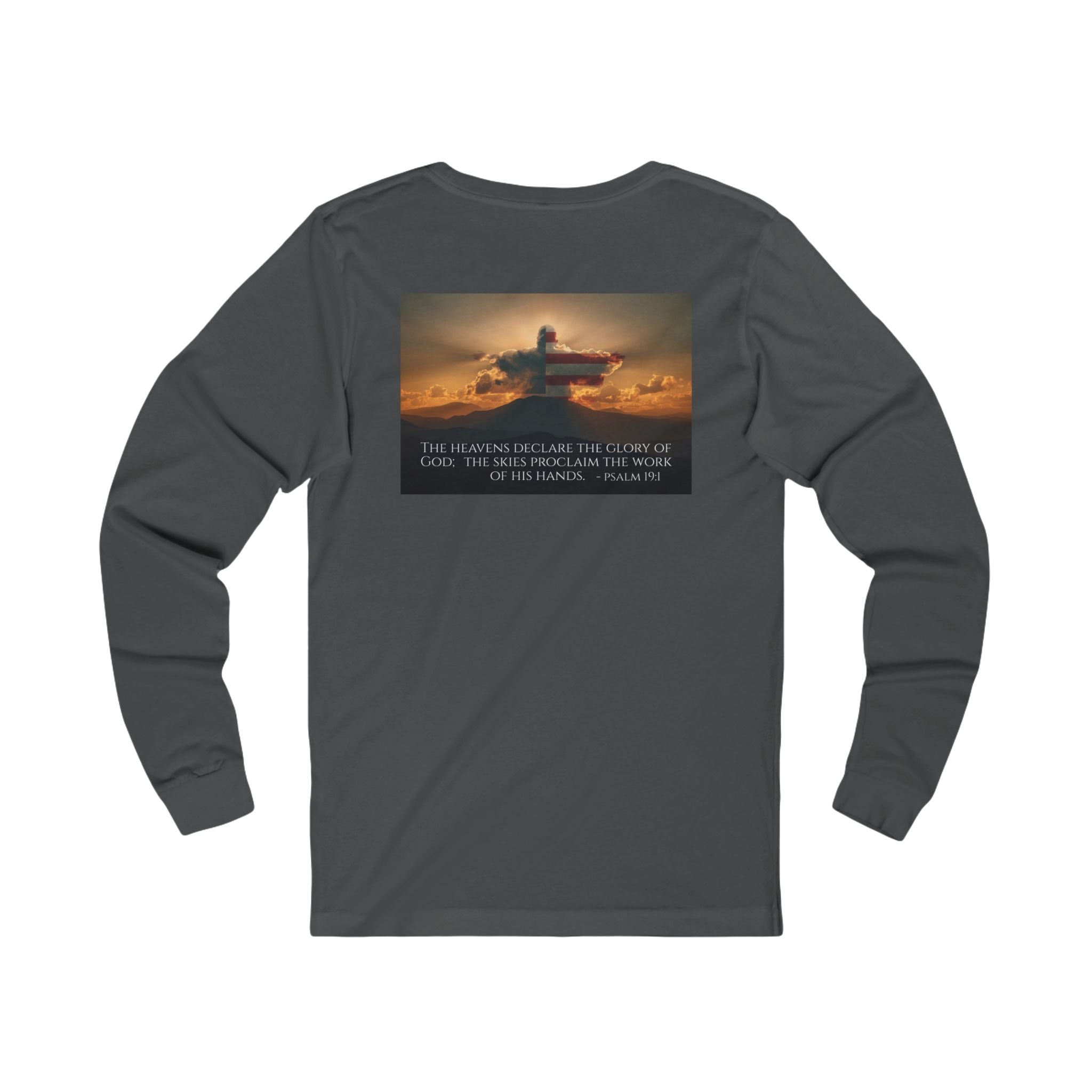 Inspirational Jersey Long Sleeve Tee – Psalm 19:1