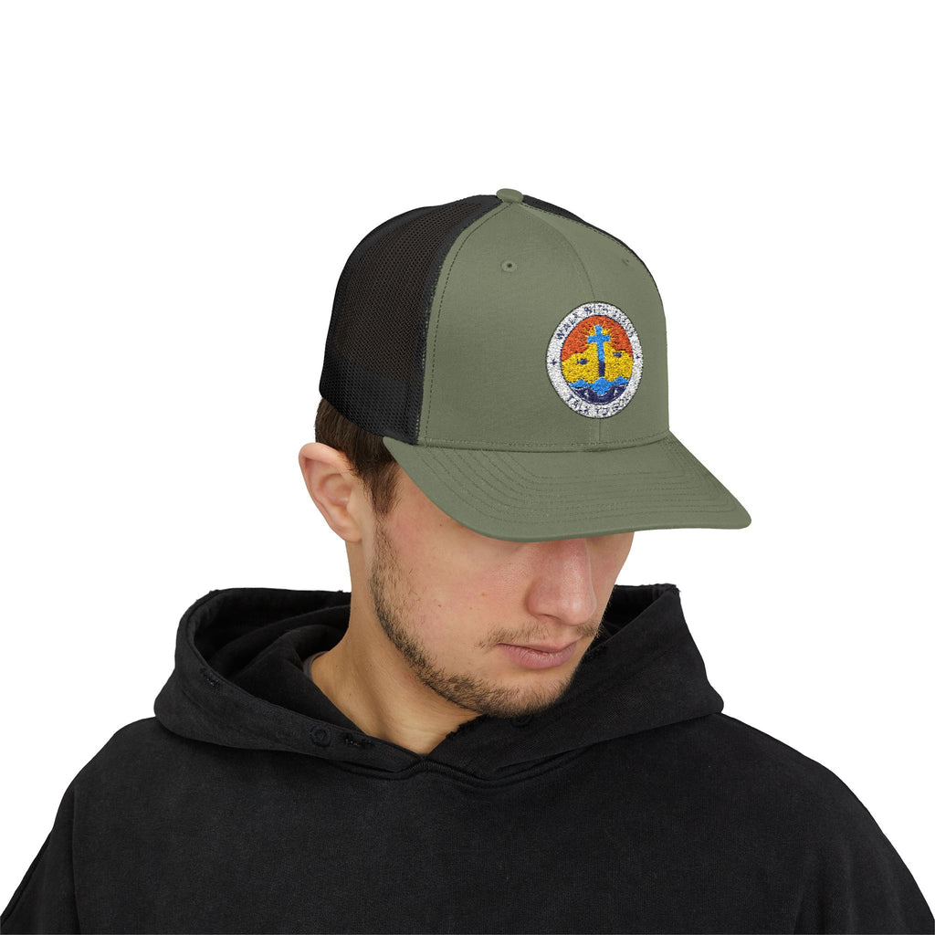 Walk With Jesus Sunrise Snapback Trucker Hat
