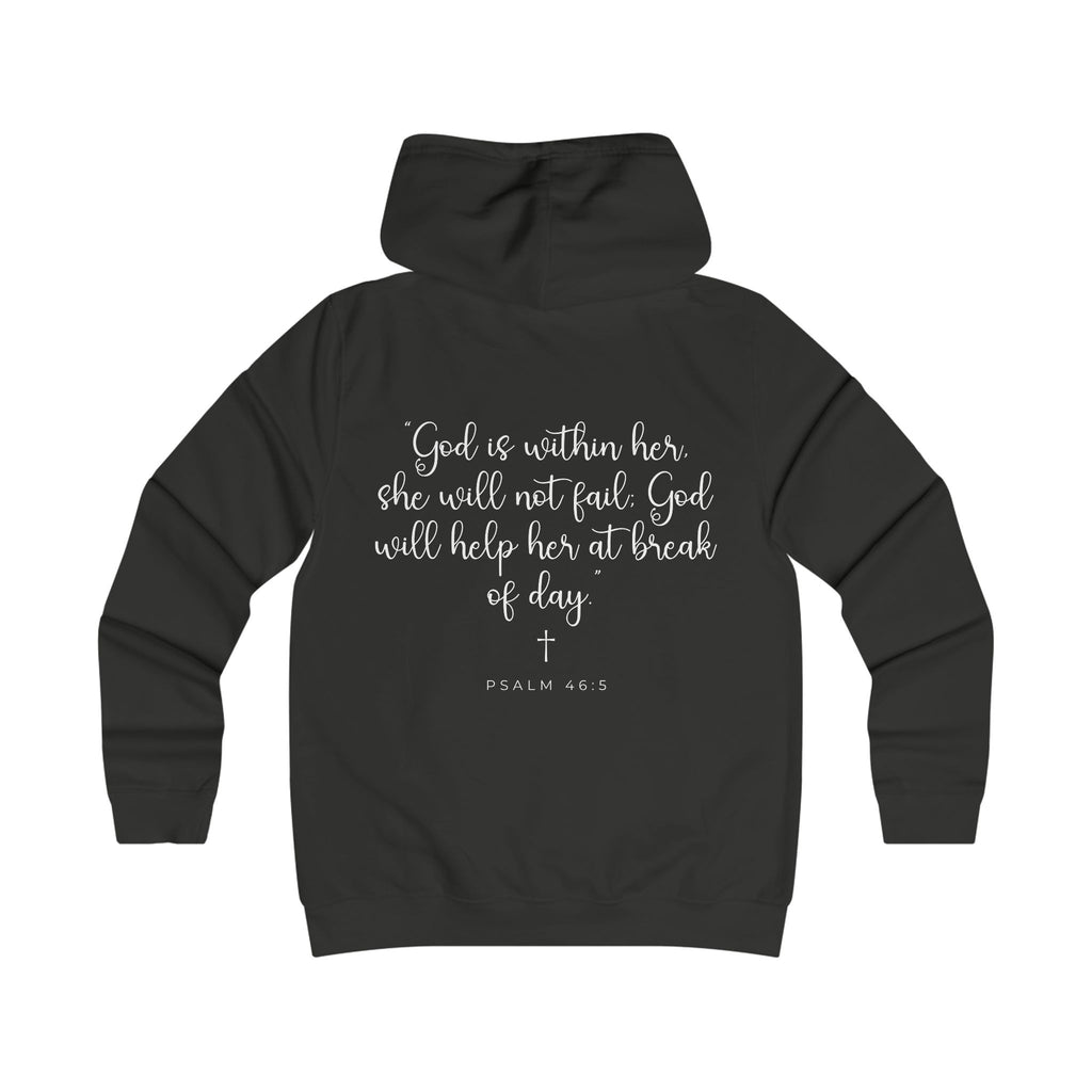 Girlie College Hoodie – Living Anchored | Psalm 46:5
