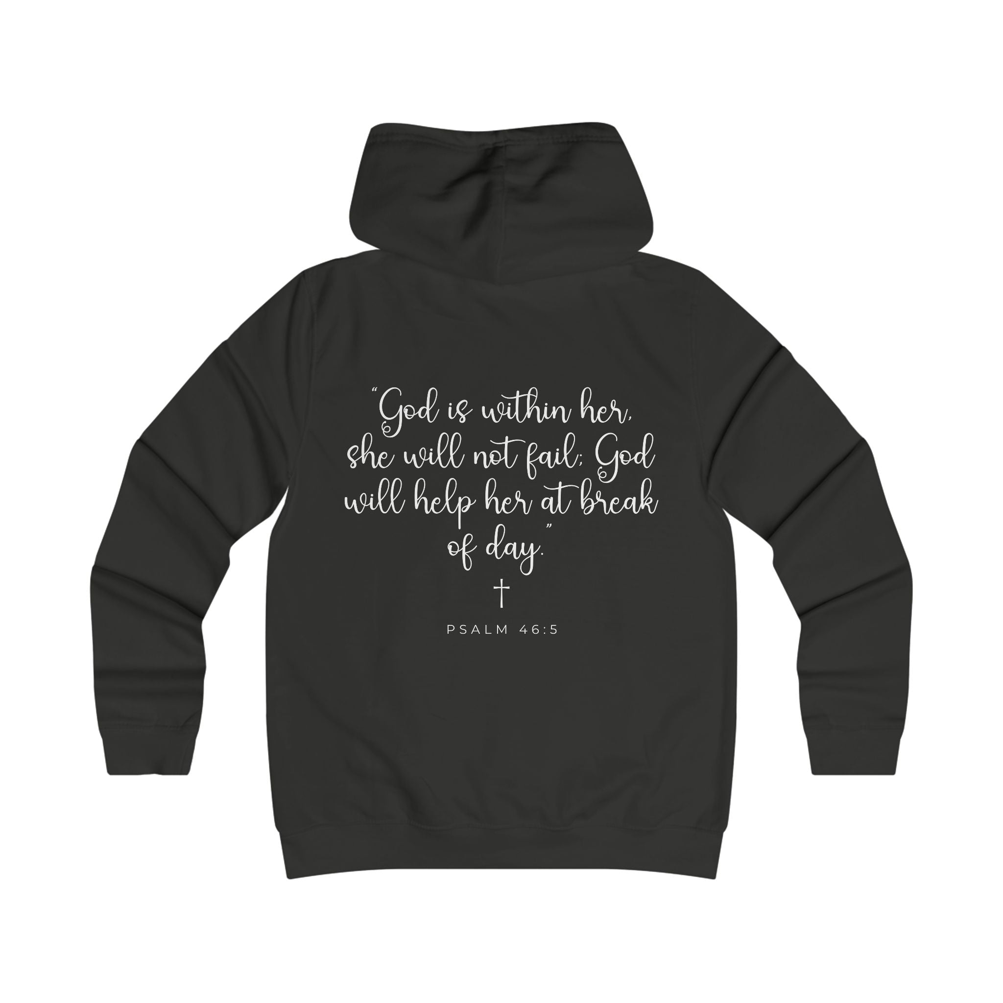 Girlie College Hoodie – Living Anchored | Psalm 46:5