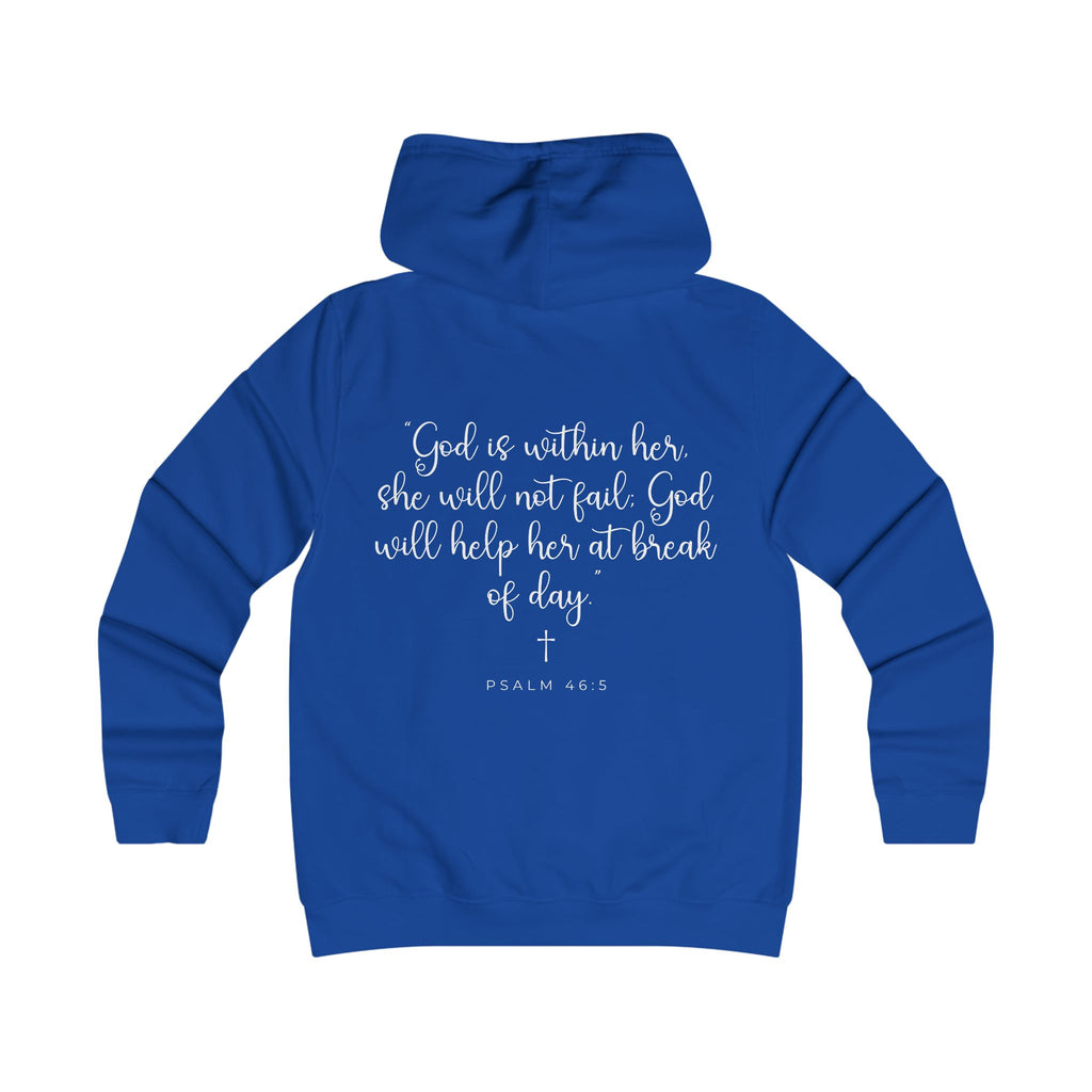 Girlie College Hoodie – Living Anchored | Psalm 46:5