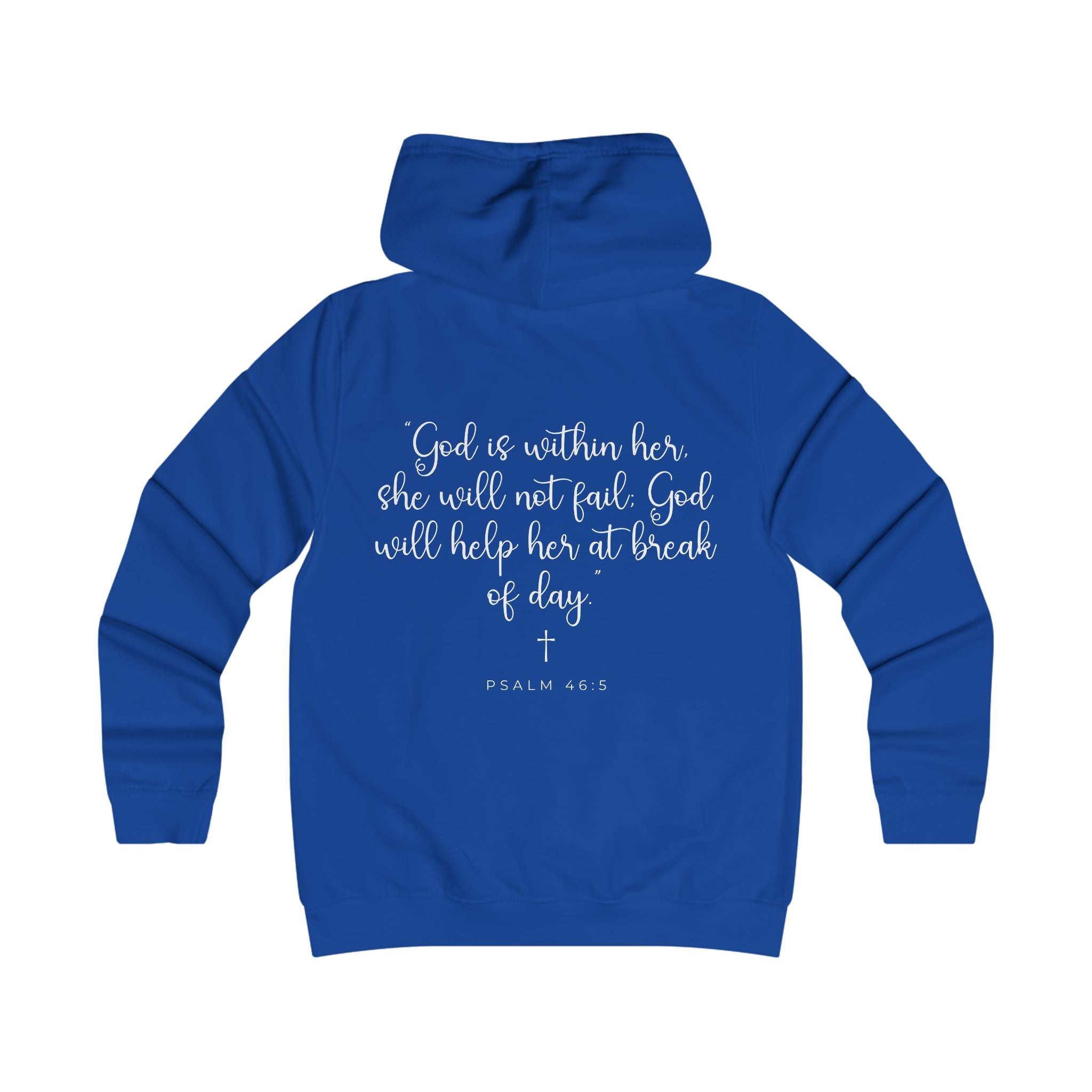 Girlie College Hoodie – Living Anchored | Psalm 46:5