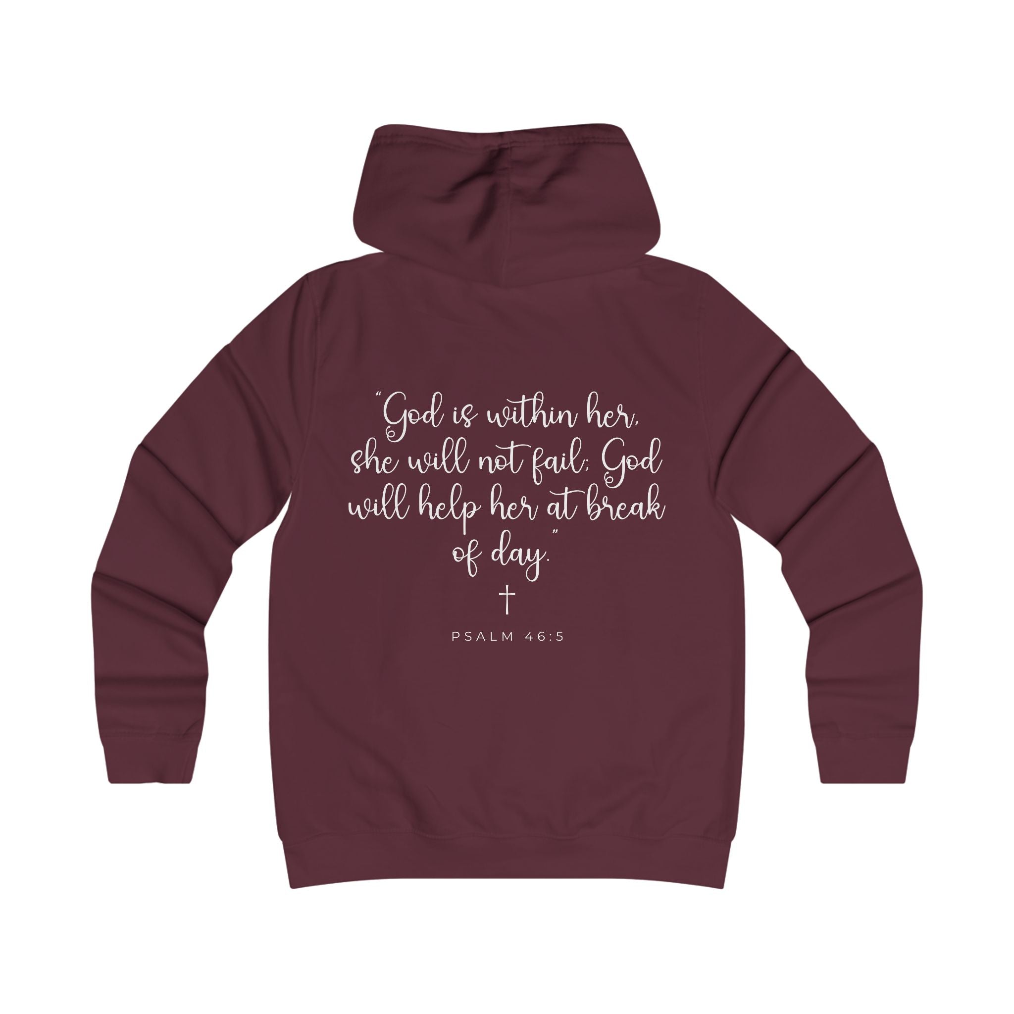 Girlie College Hoodie – Living Anchored | Psalm 46:5