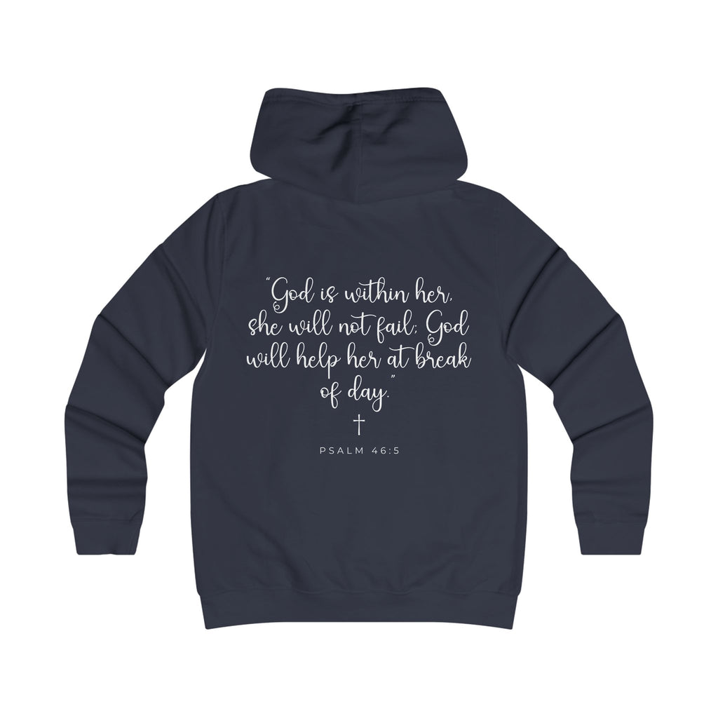 Girlie College Hoodie – Living Anchored | Psalm 46:5