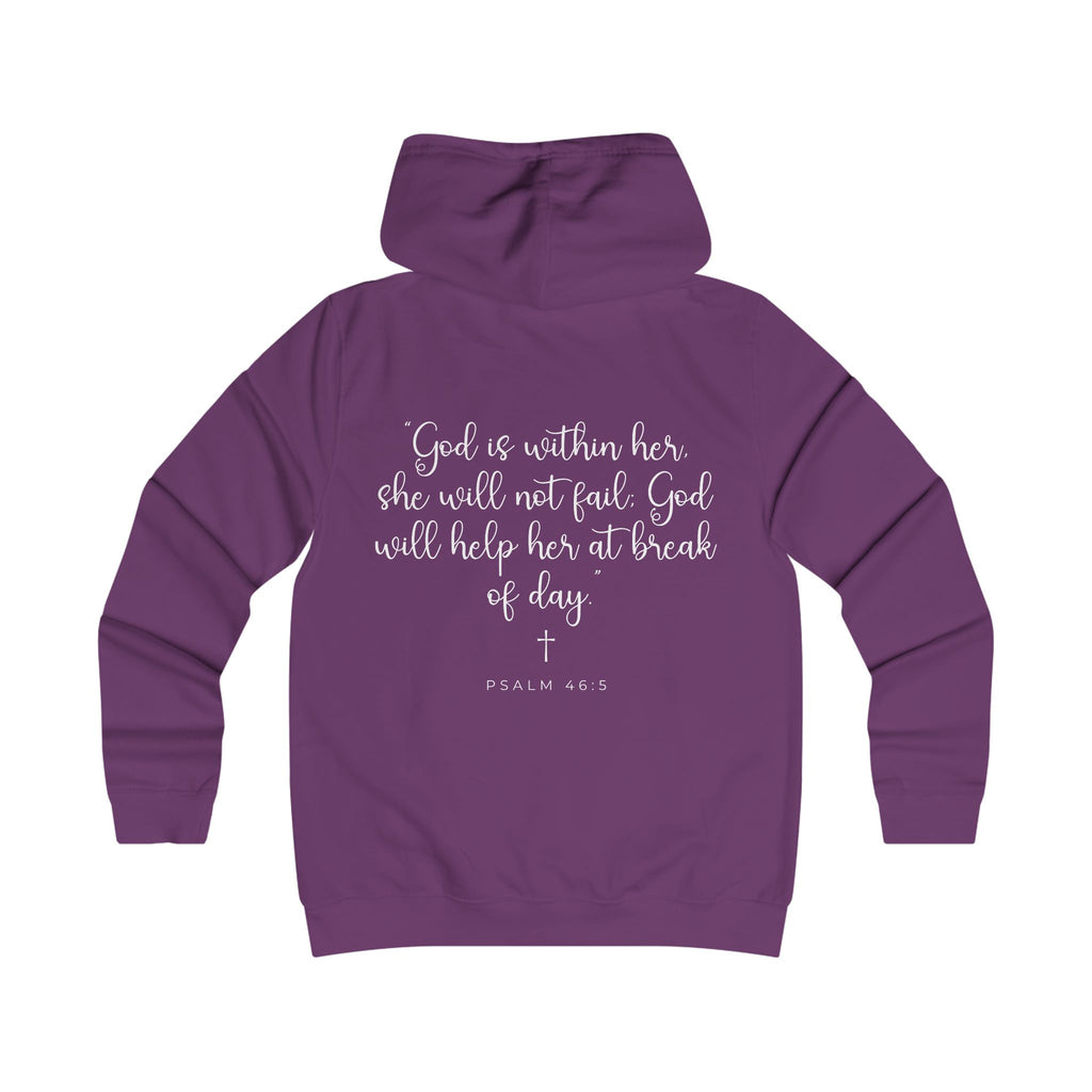 Girlie College Hoodie – Living Anchored | Psalm 46:5