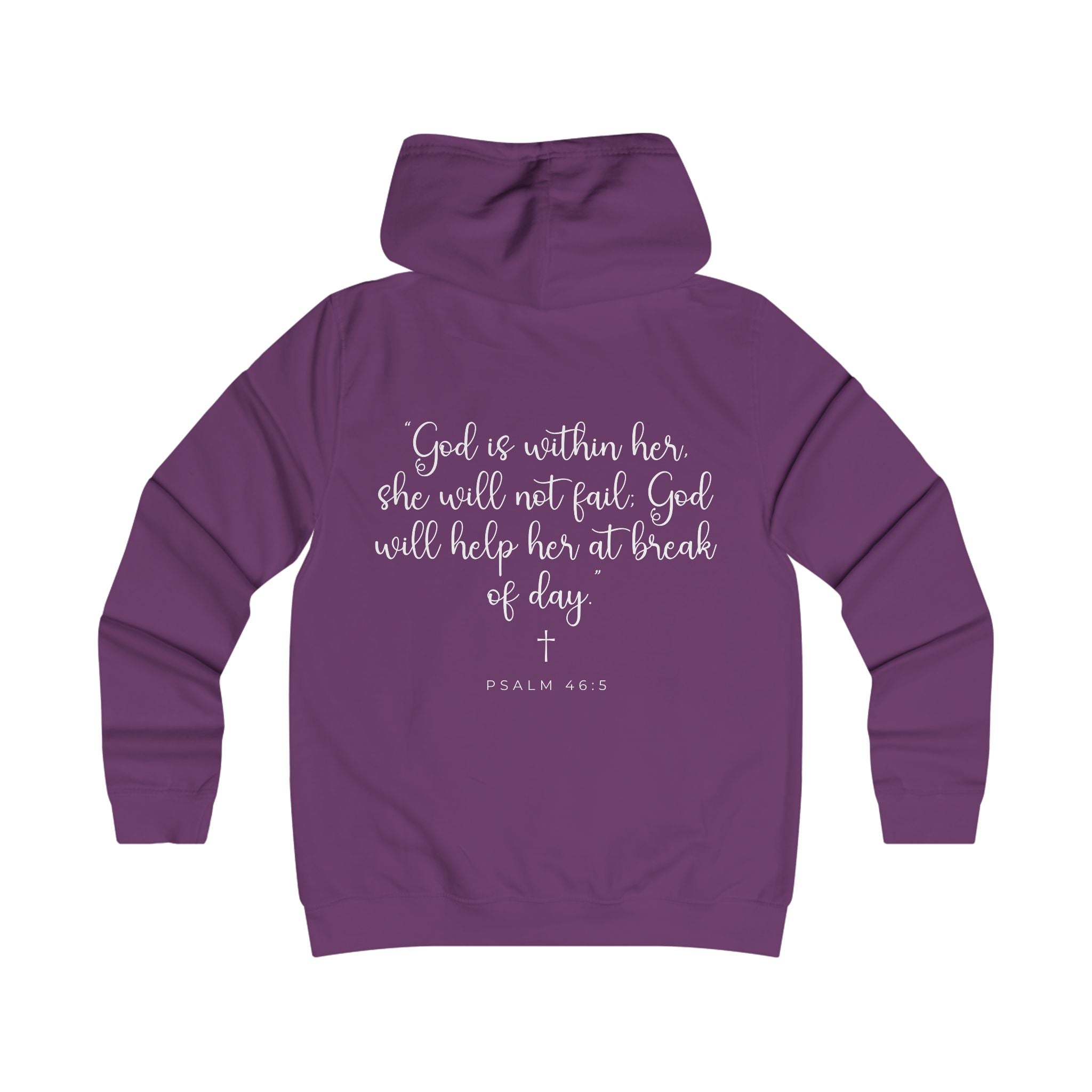 Girlie College Hoodie – Living Anchored | Psalm 46:5