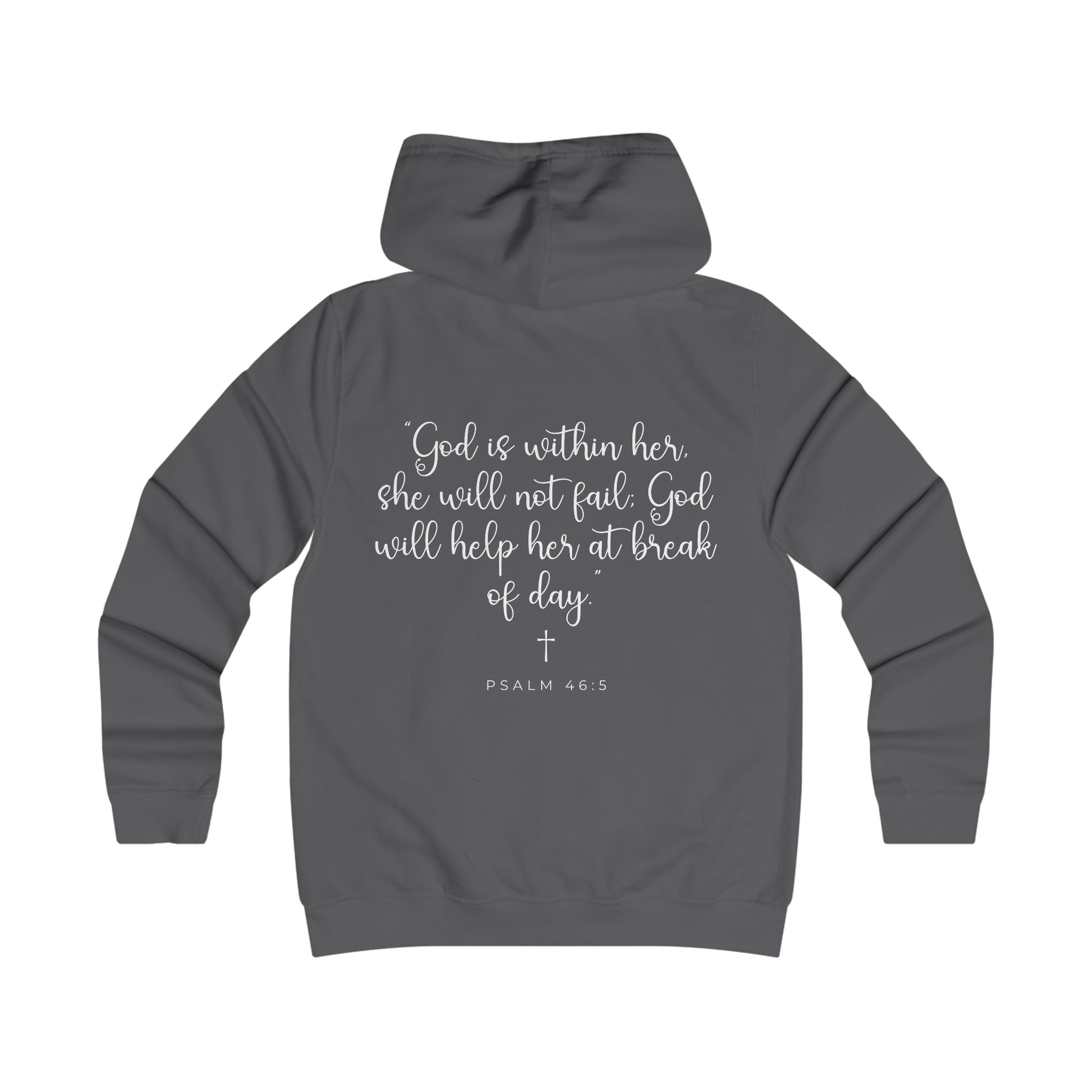 Girlie College Hoodie – Living Anchored | Psalm 46:5