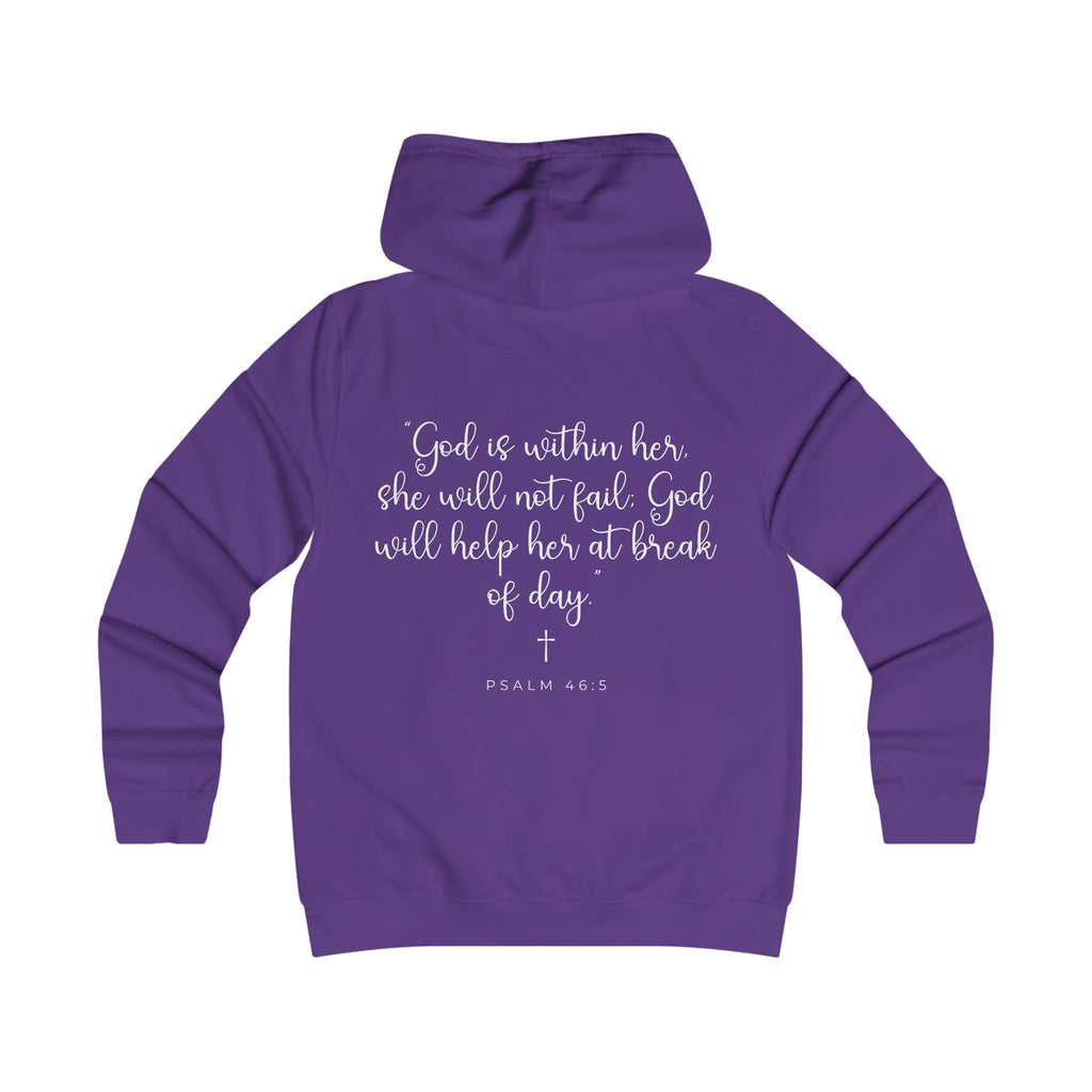 Girlie College Hoodie – Living Anchored | Psalm 46:5