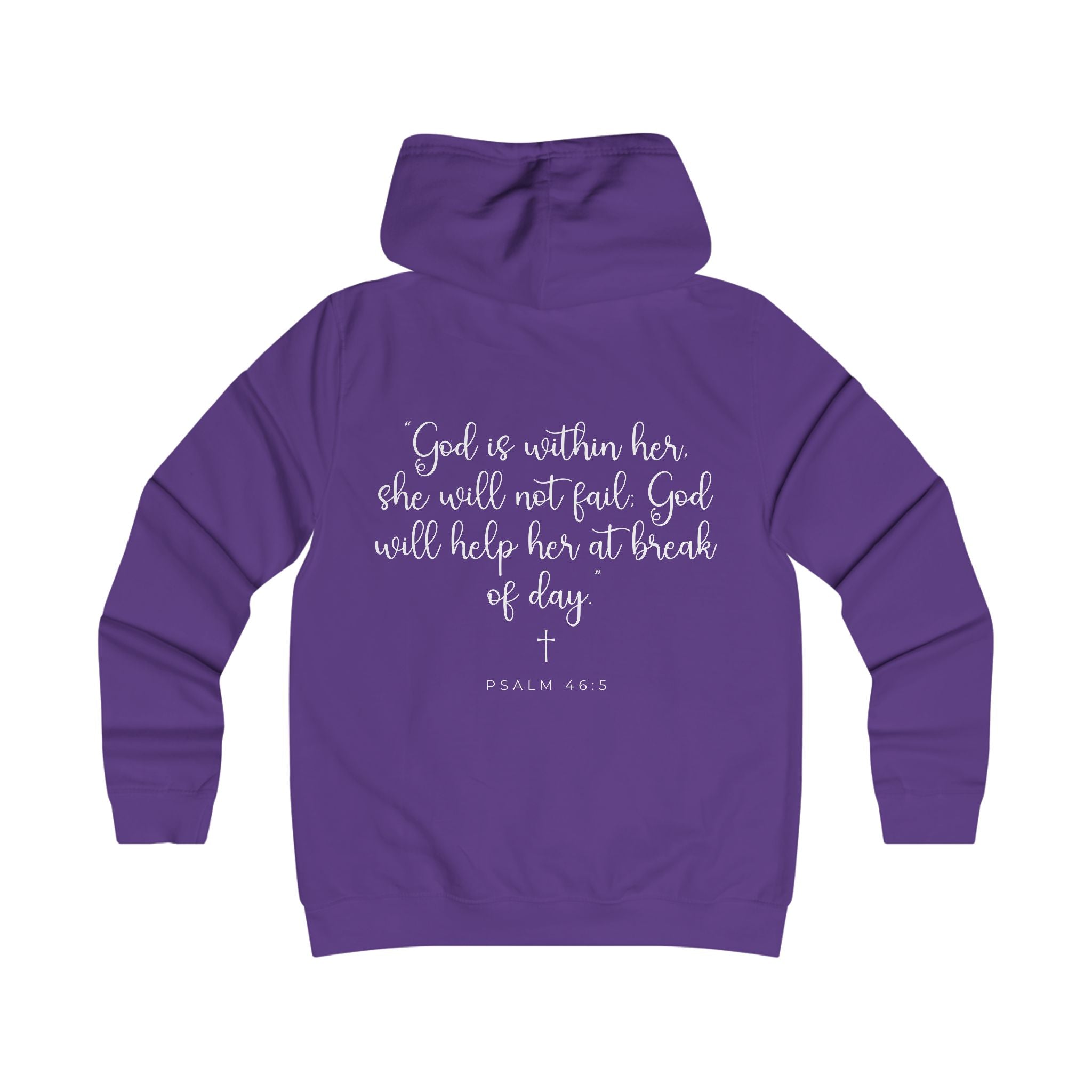 Girlie College Hoodie – Living Anchored | Psalm 46:5