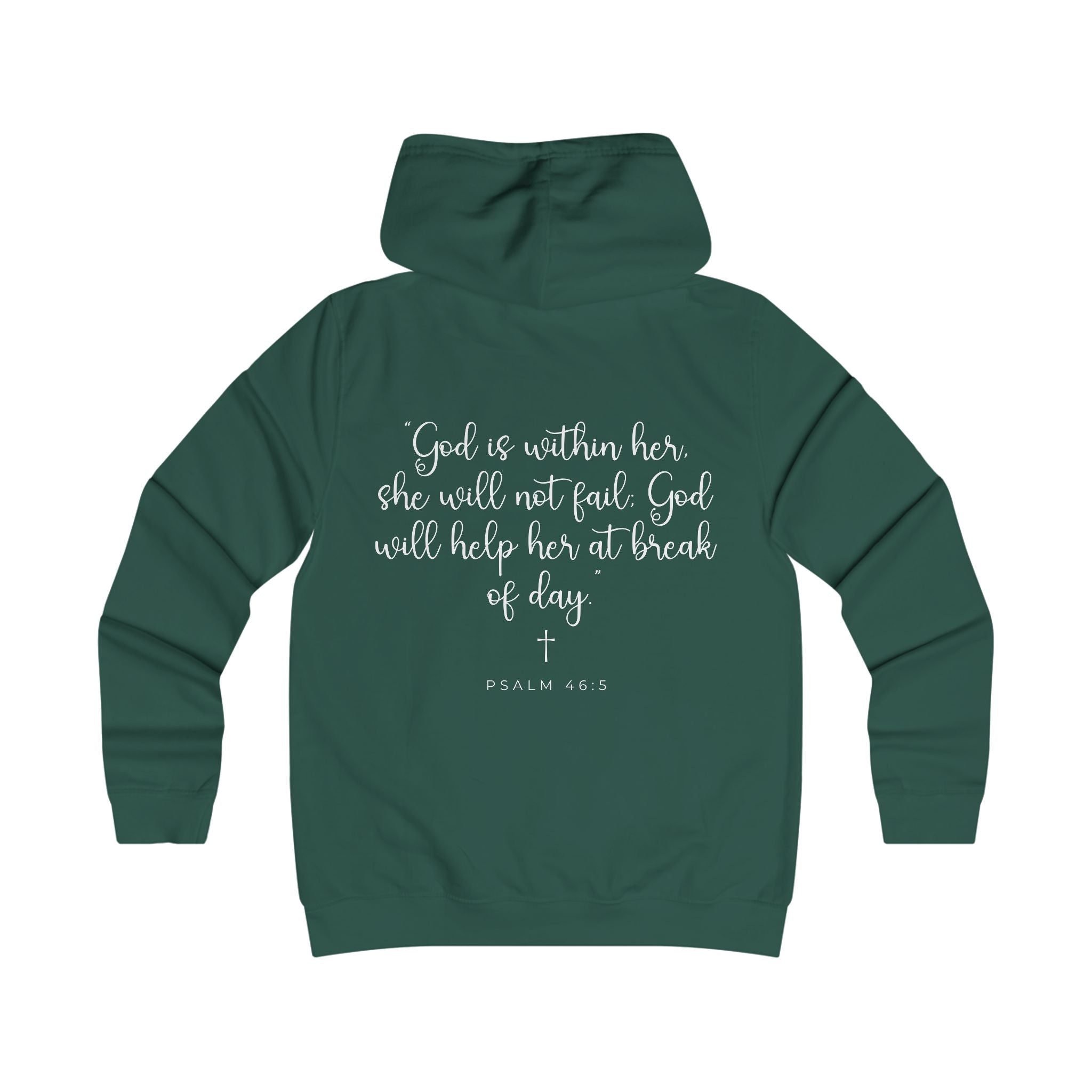 Girlie College Hoodie – Living Anchored | Psalm 46:5