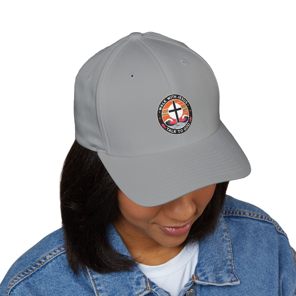 Walk With Jesus, Talk to God Embroidered Cap