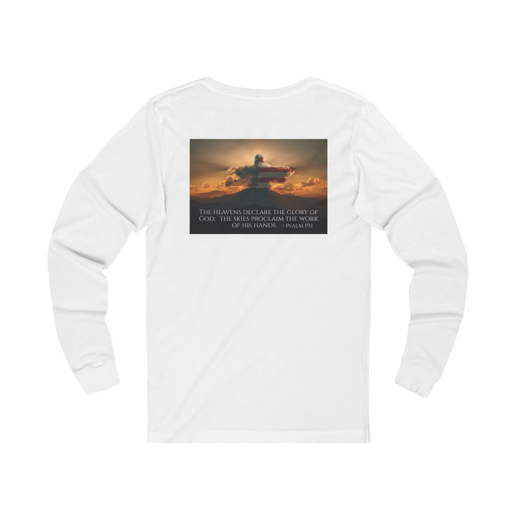 Inspirational Jersey Long Sleeve Tee – Psalm 19:1