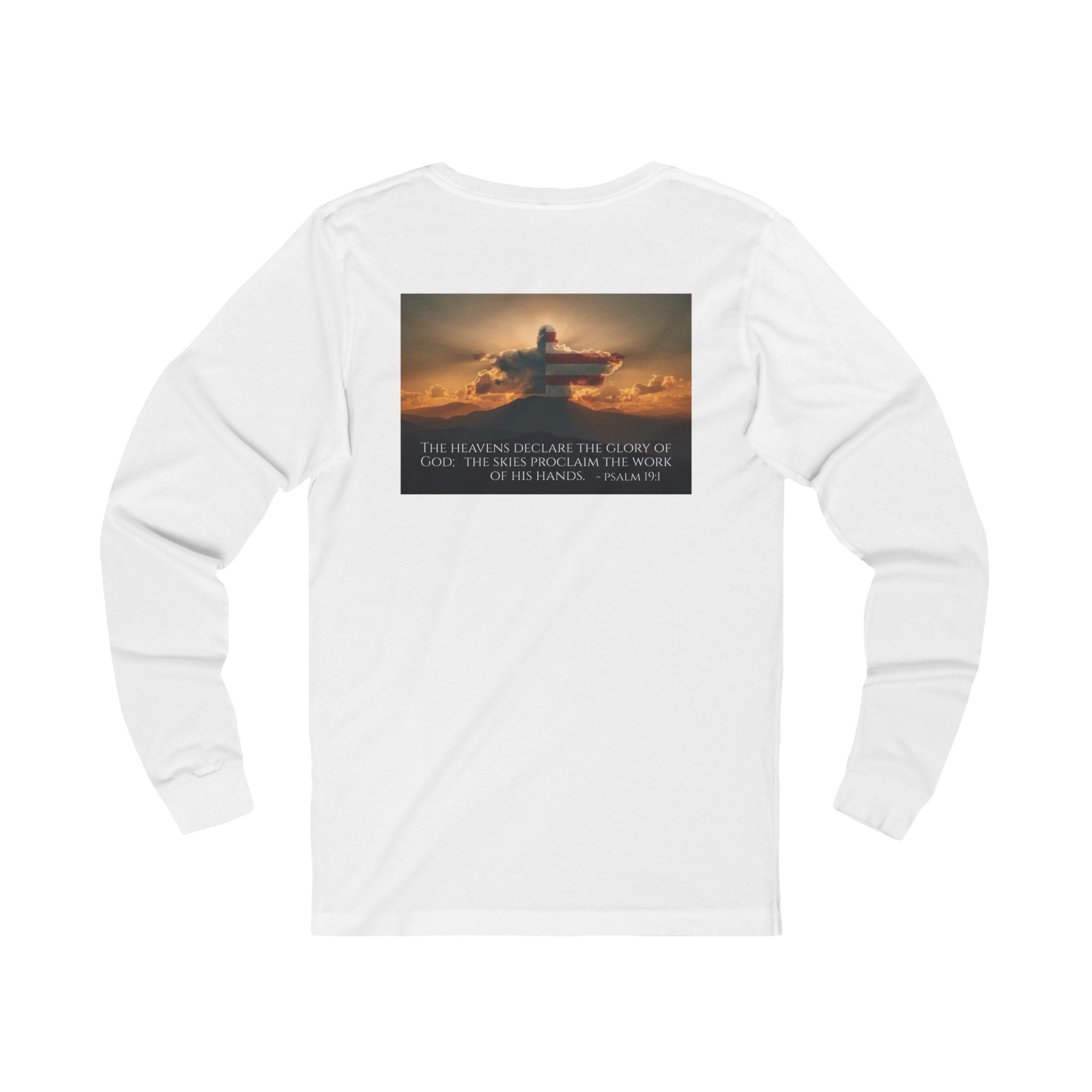 Inspirational Jersey Long Sleeve Tee – Psalm 19:1