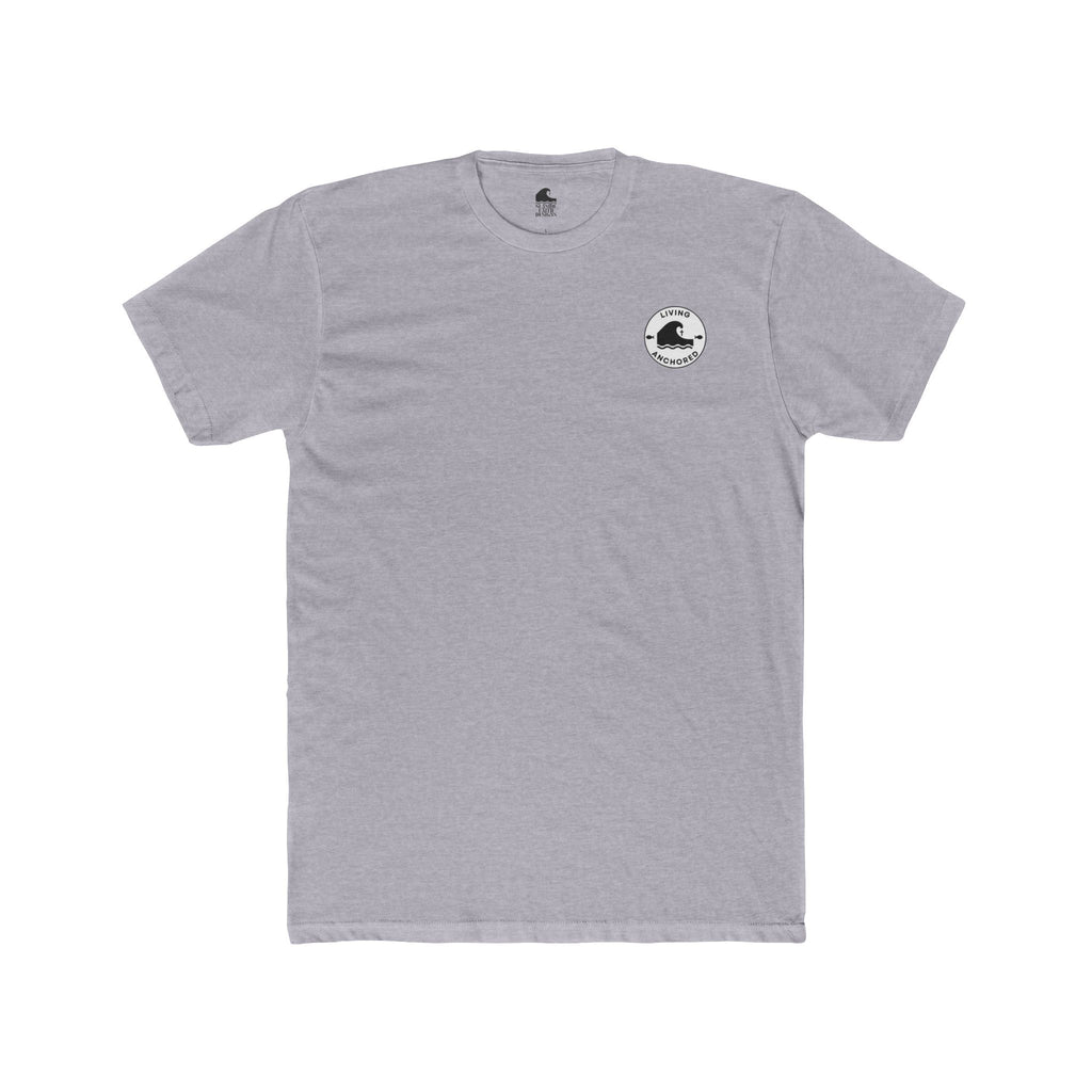 Cotton Crew Tee – Fishing at Sunset (Psalm 143:8)