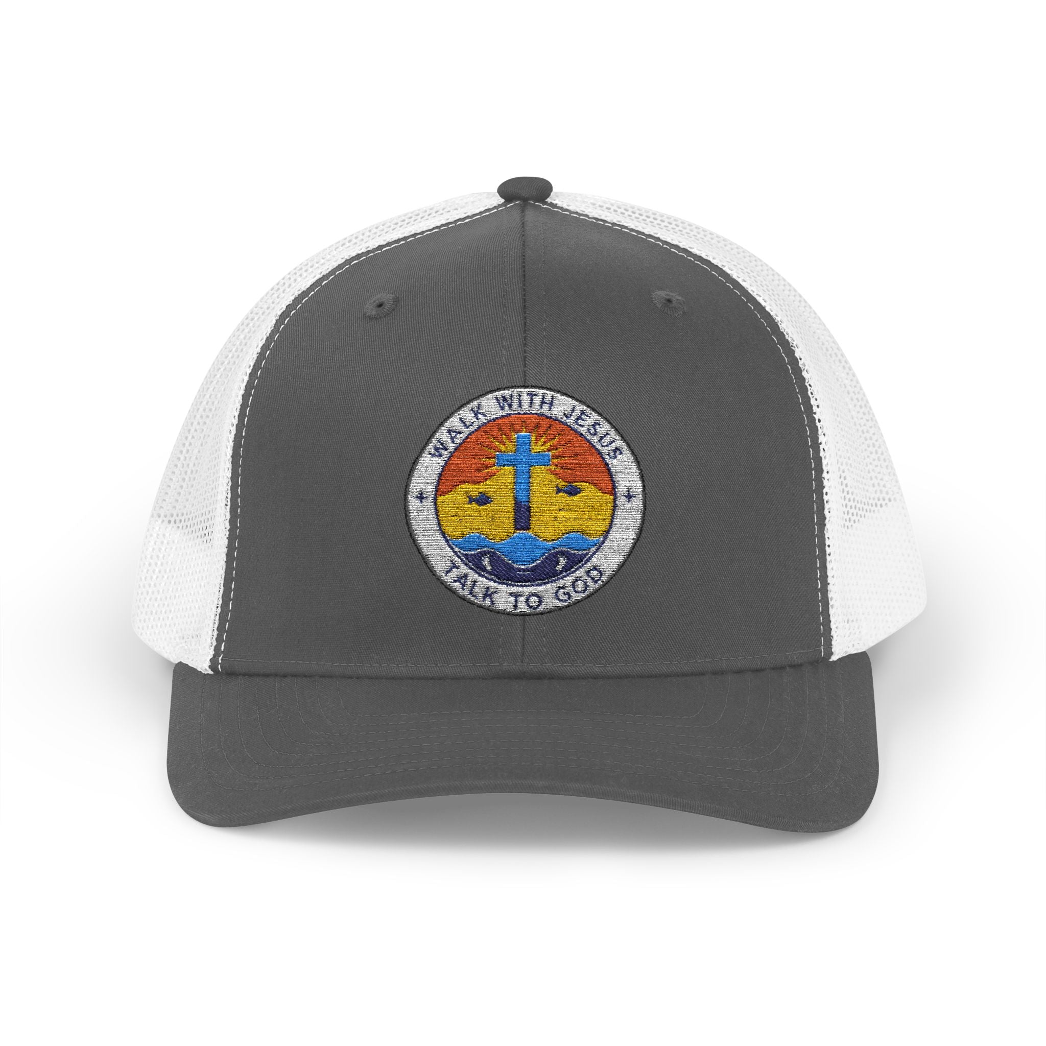 Walk With Jesus Sunrise Snapback Trucker Hat