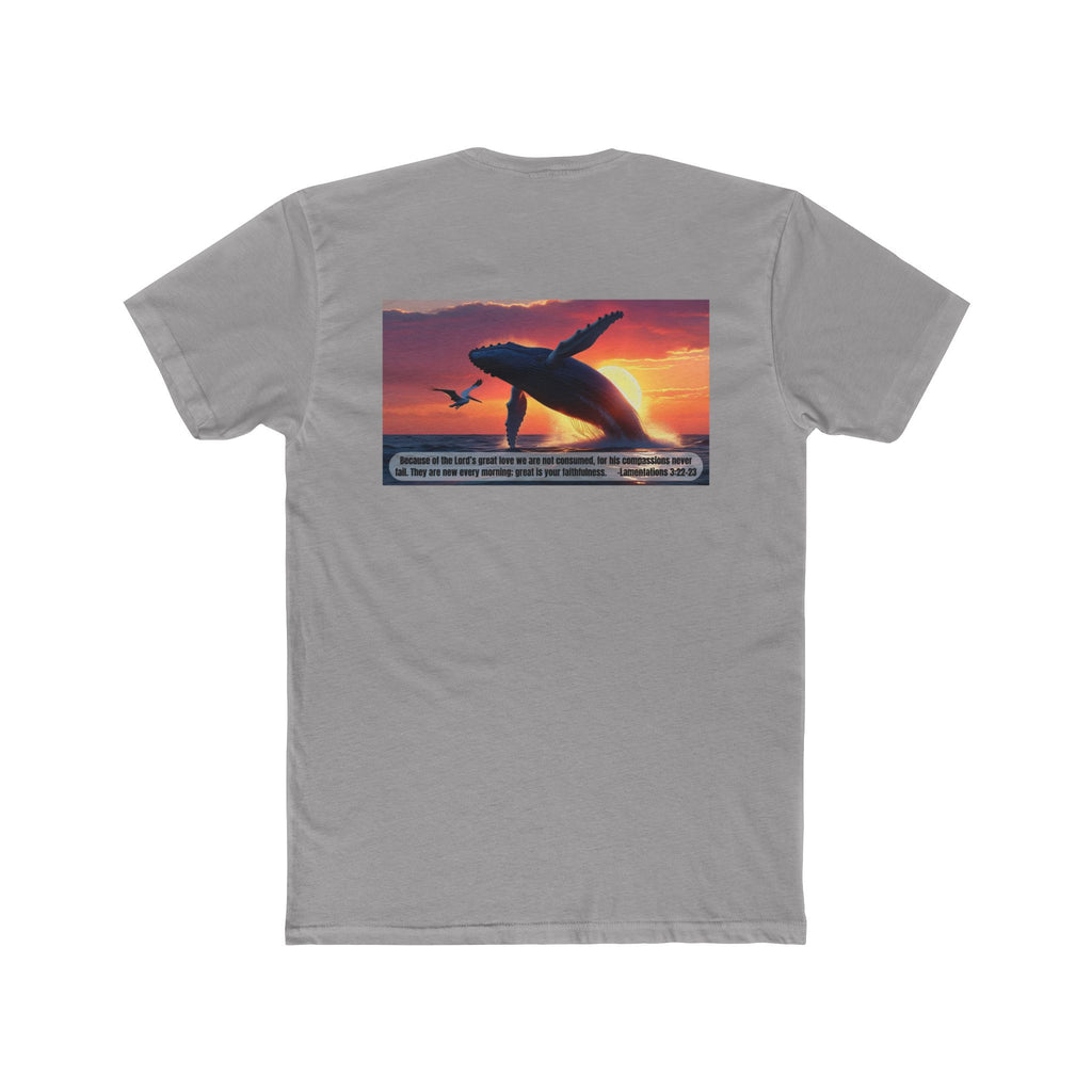 Living Anchored Whale Tee – Lamentations 3:22-23 (17 Color Options)