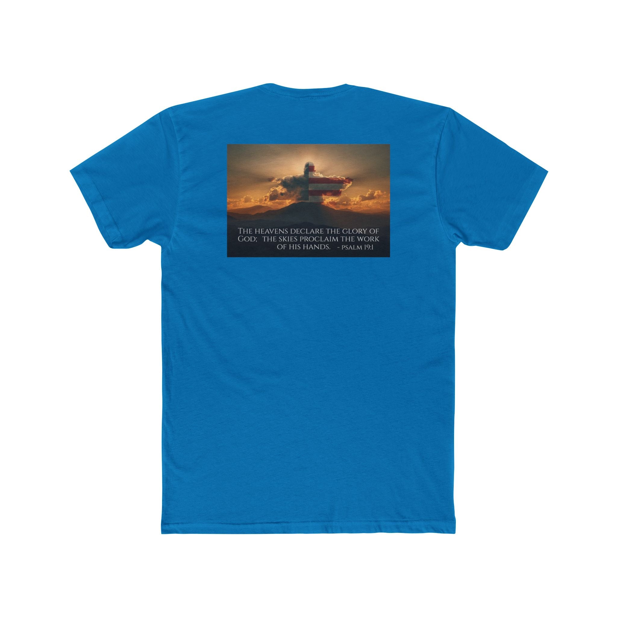 Inspirational Cotton Crew Tee – Psalm 19:1