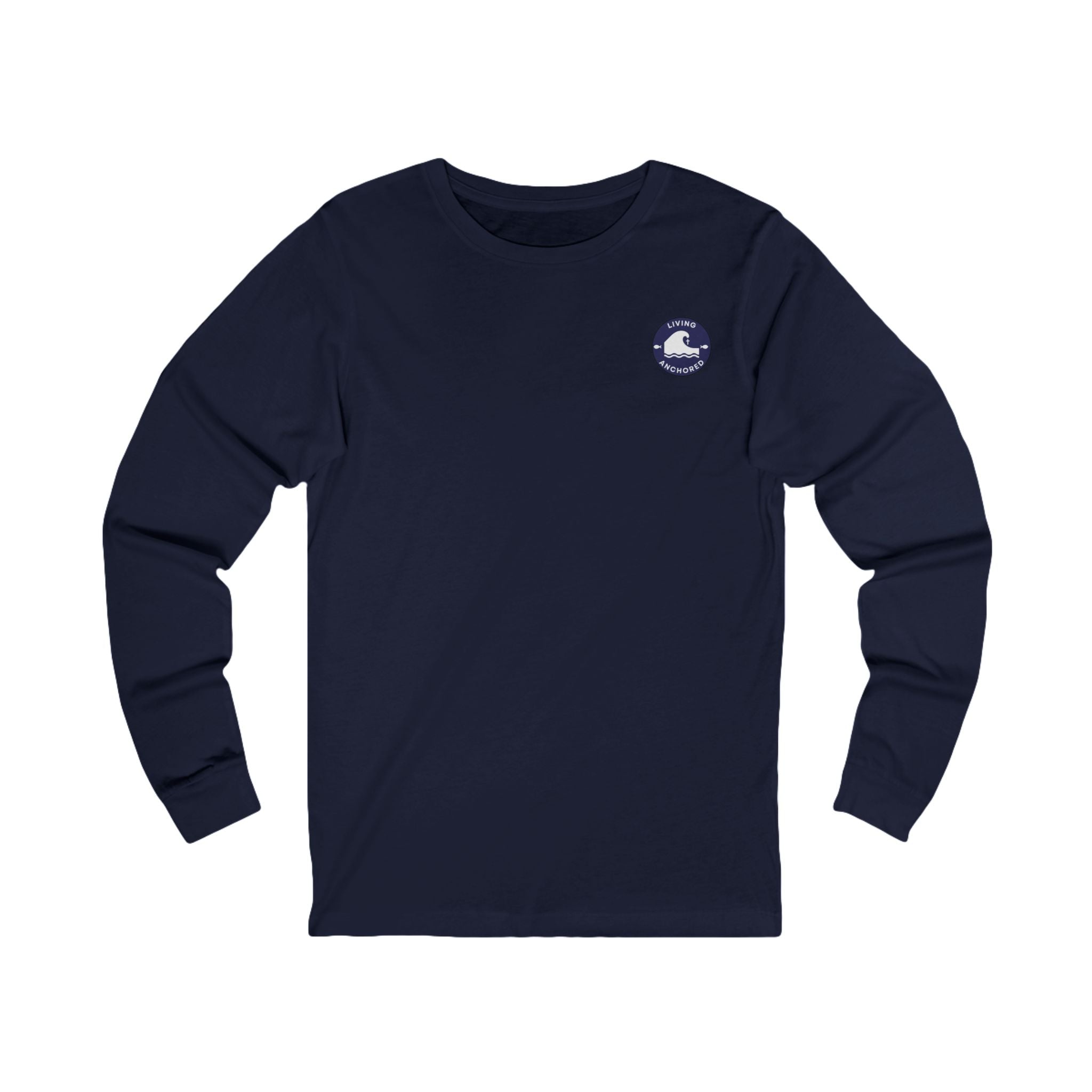 Living Anchored Jersey Long Sleeve Tee – Bird & Wave with Mark 11:22-24