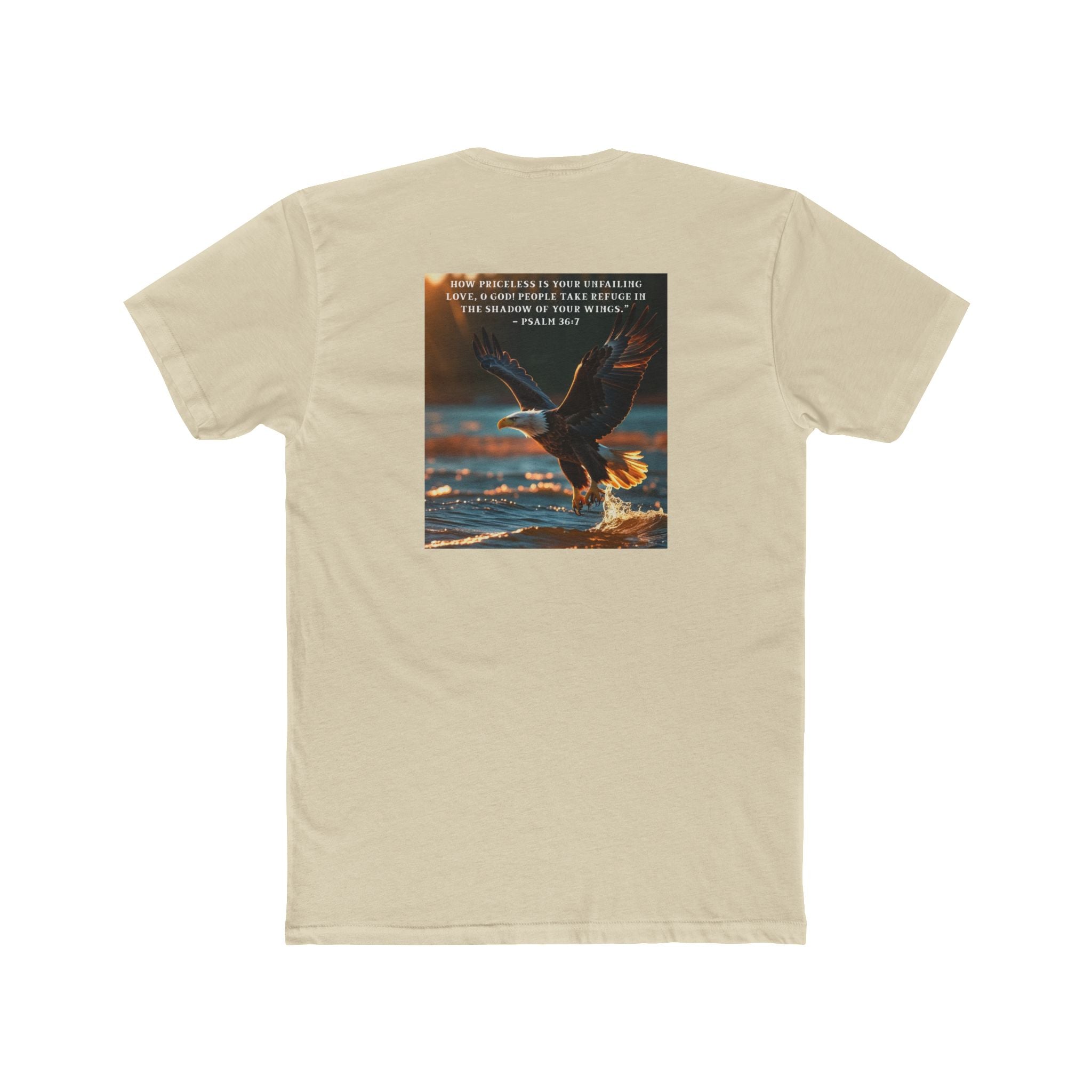 Living Anchored – Eagle & Psalm 36:7 Cotton Crew Tee