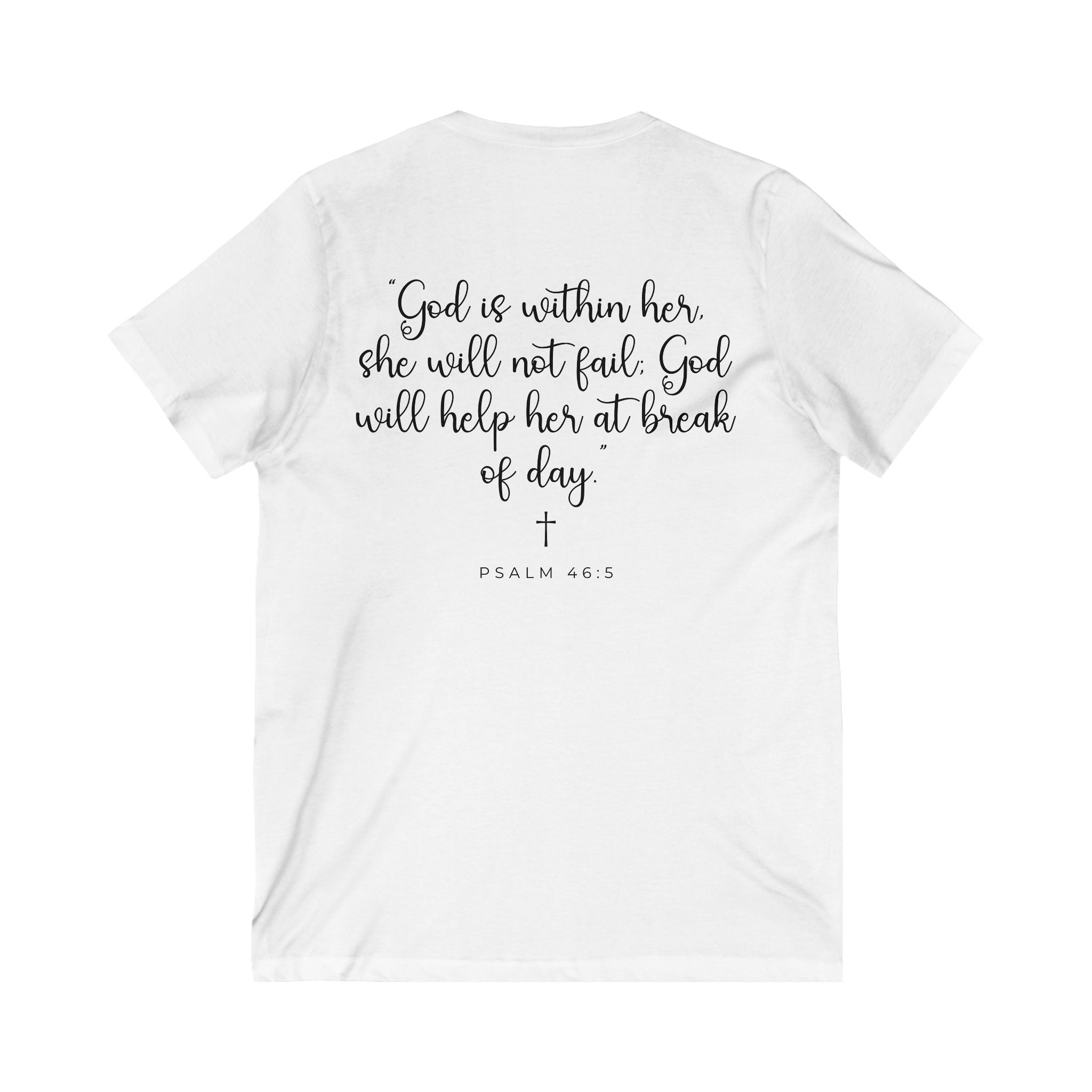 Living Anchored | V-Neck Tee with Psalm 46:5