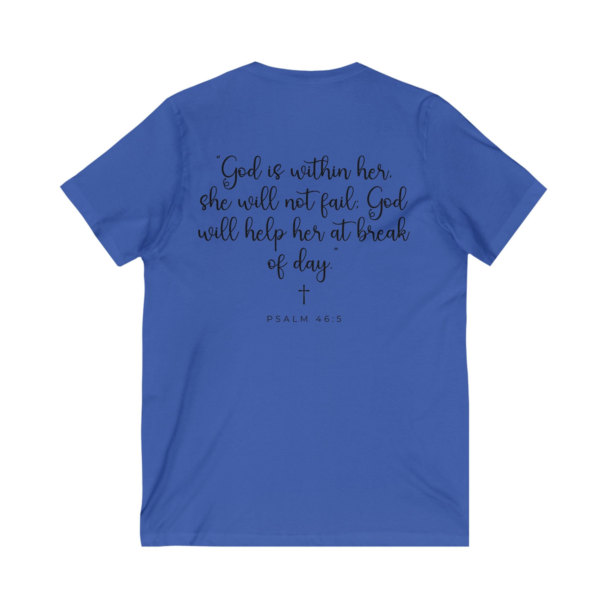 Living Anchored | V-Neck Tee with Psalm 46:5