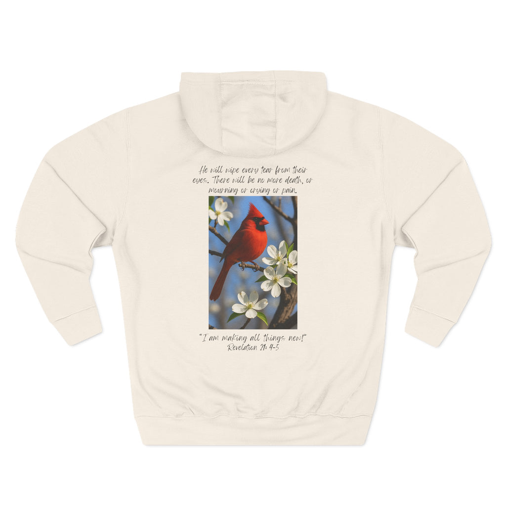 Living Anchored Cozy Flannel Hoodie – Cardinal & Scripture Design