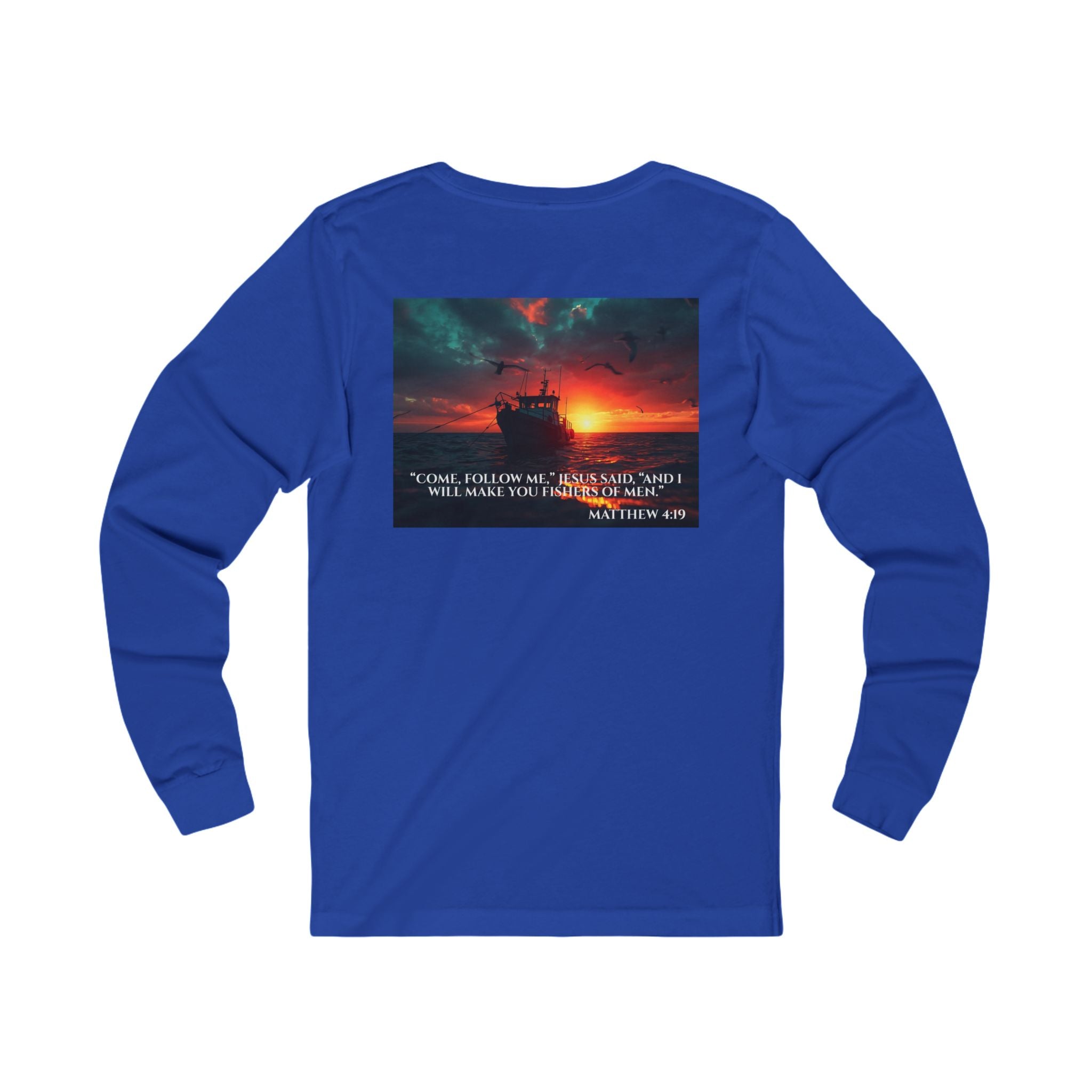 Jersey Long Sleeve Tee – Fishers of Men | Matthew 4:19