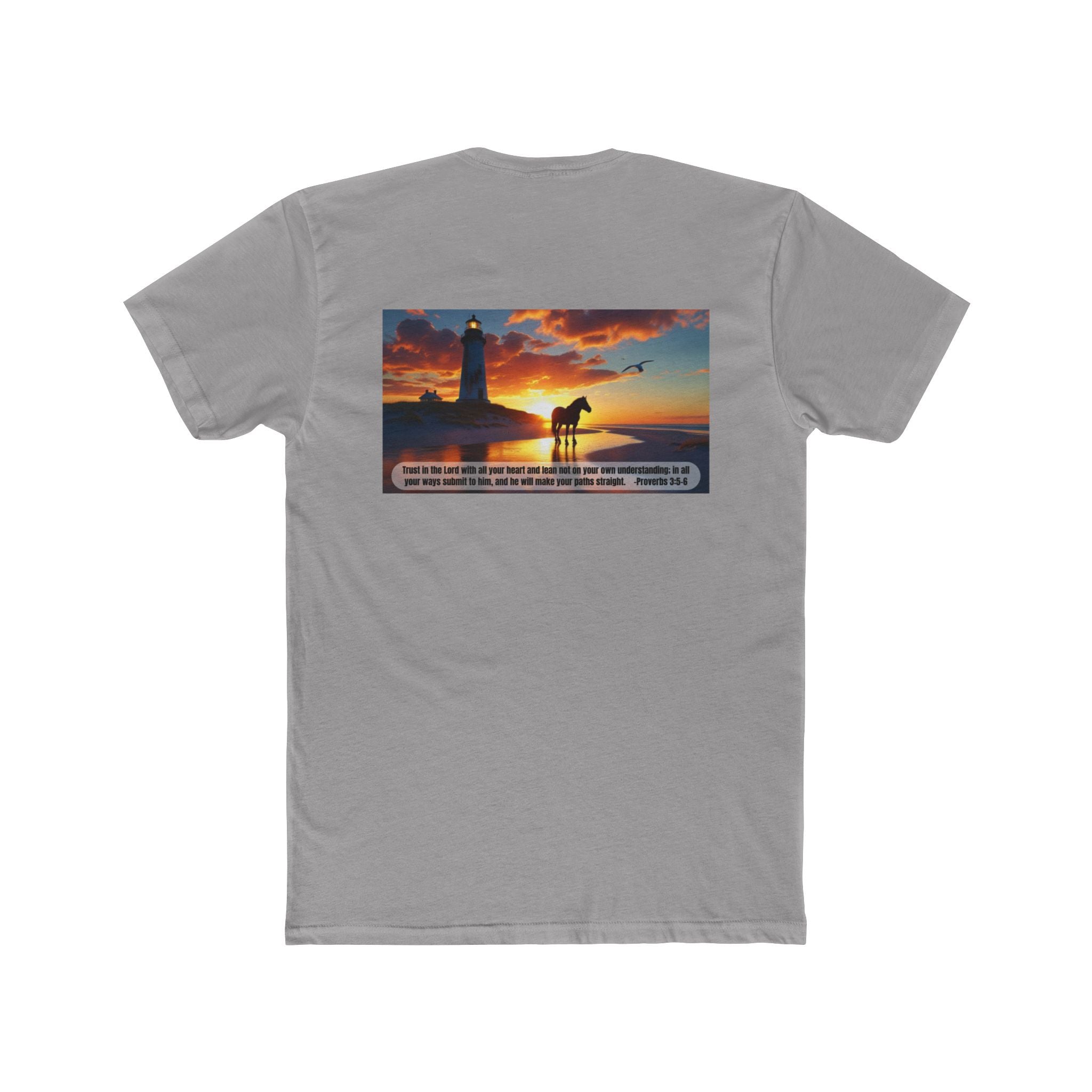 Living Anchored | Horse & Lighthouse Tee (Proverbs 3:5-6)