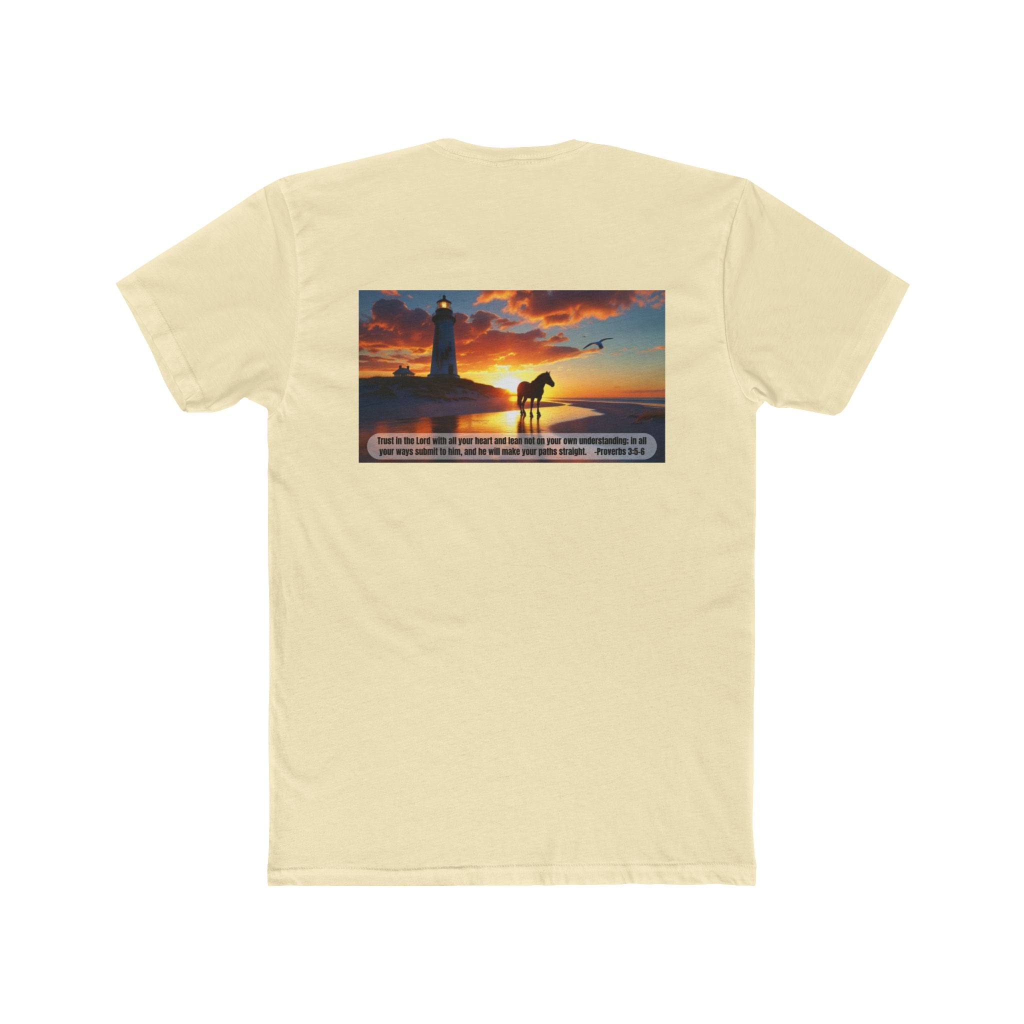 Living Anchored | Horse & Lighthouse Tee (Proverbs 3:5-6)