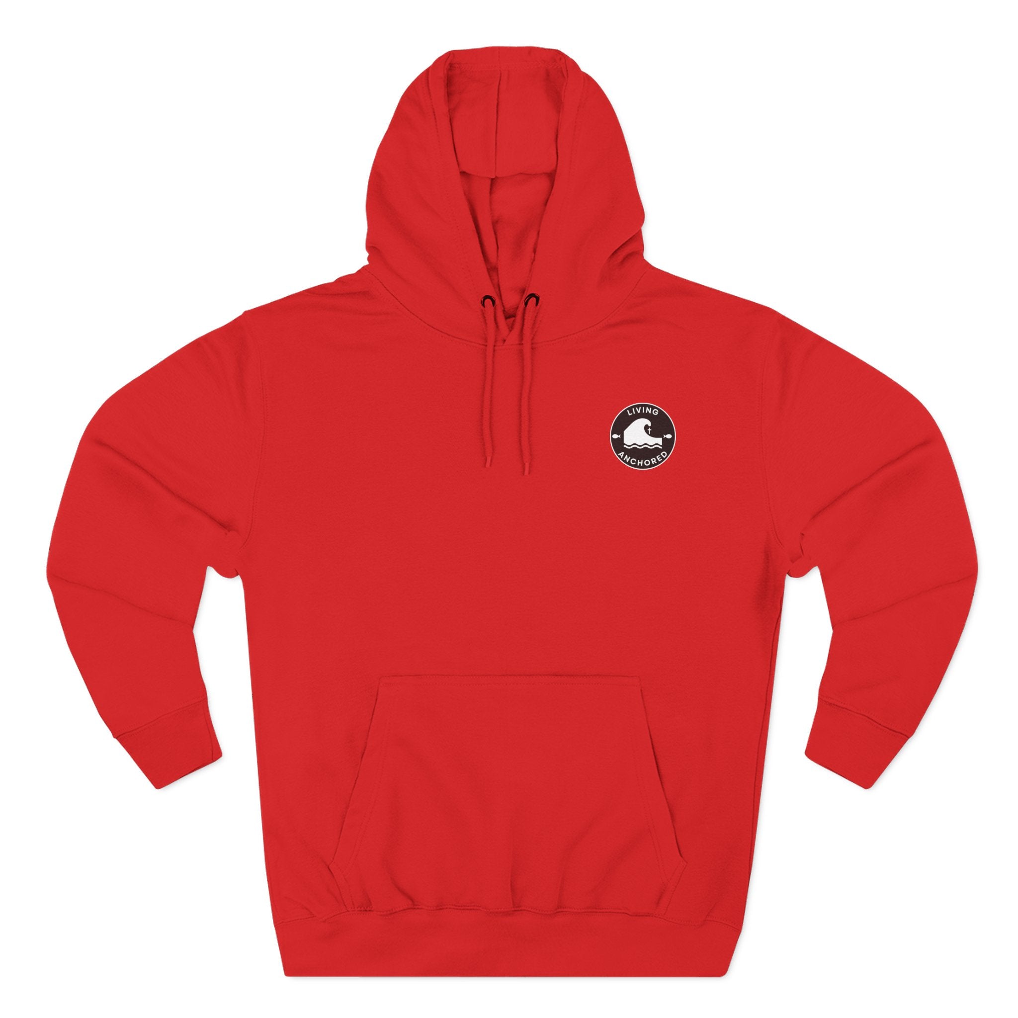 Living Anchored Fleece Hoodie – Fishing Sunset with Psalm 143:8