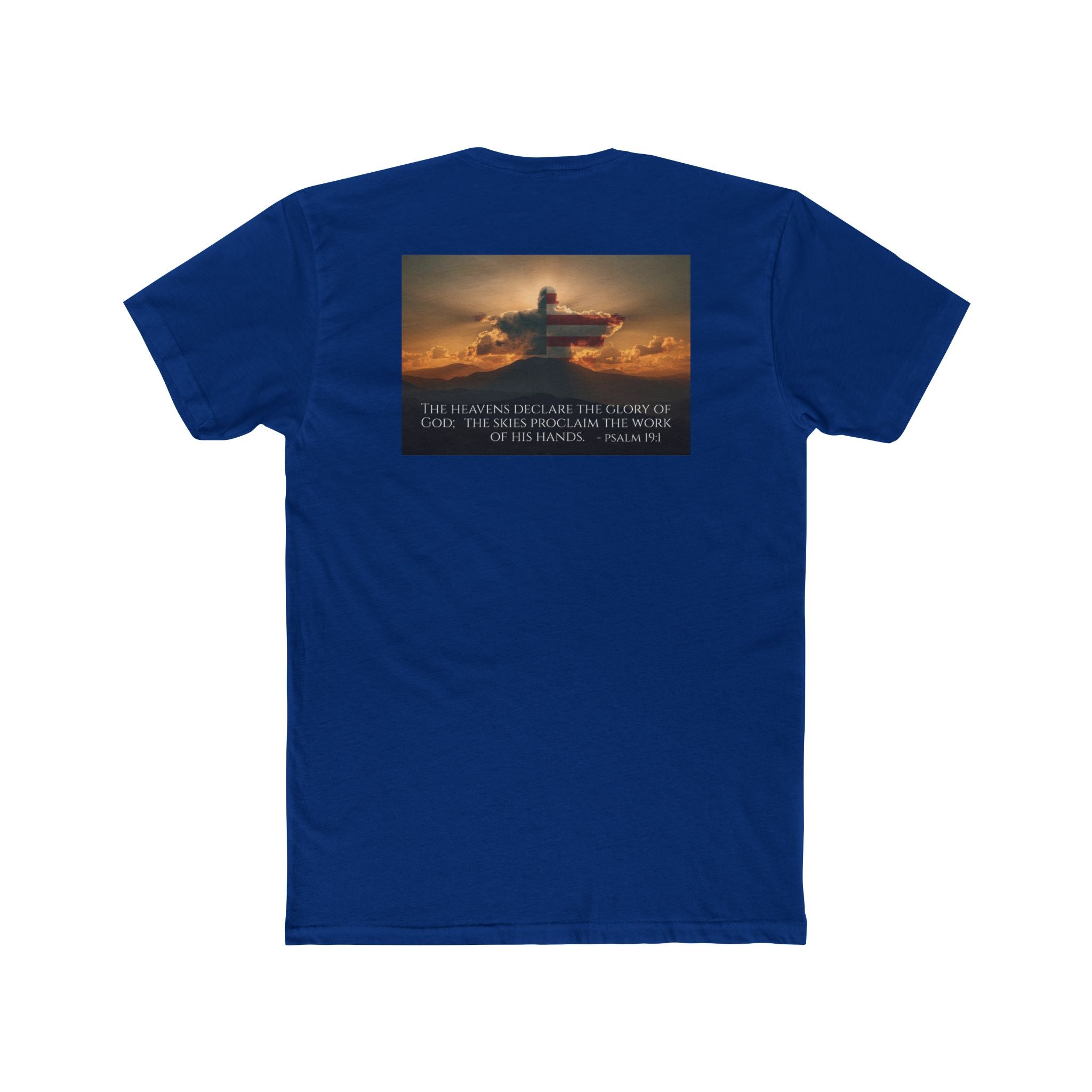 Inspirational Cotton Crew Tee – Psalm 19:1