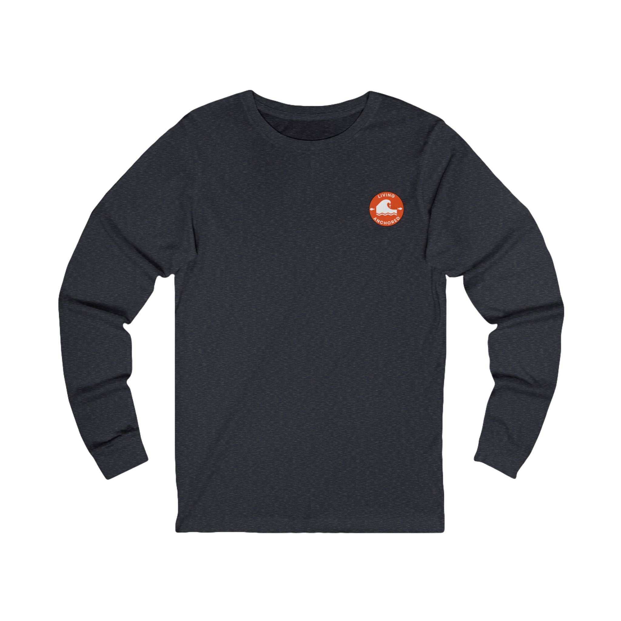 Living Anchored Jersey Long Sleeve Tee – Well at Sunset (John 7:37-38)