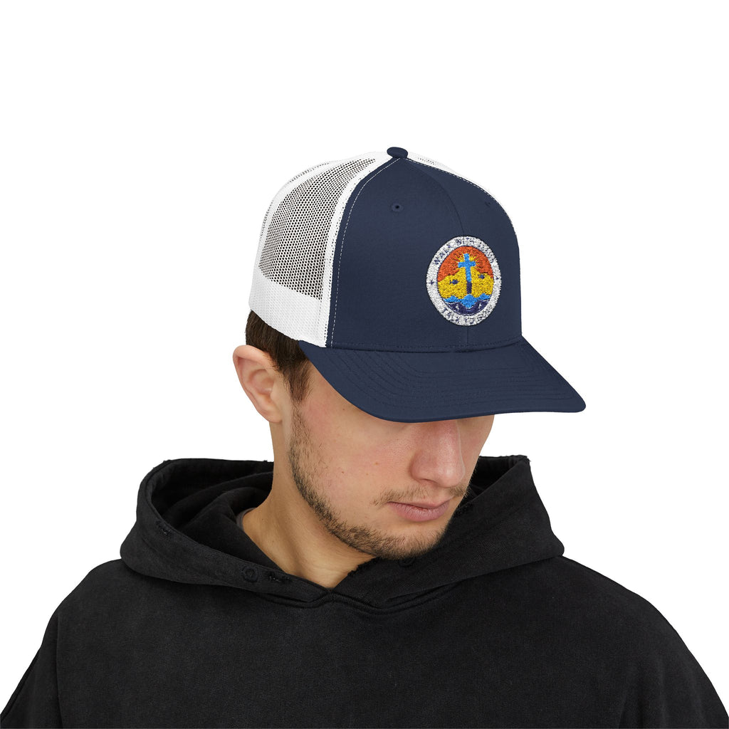 Walk With Jesus Sunrise Snapback Trucker Hat