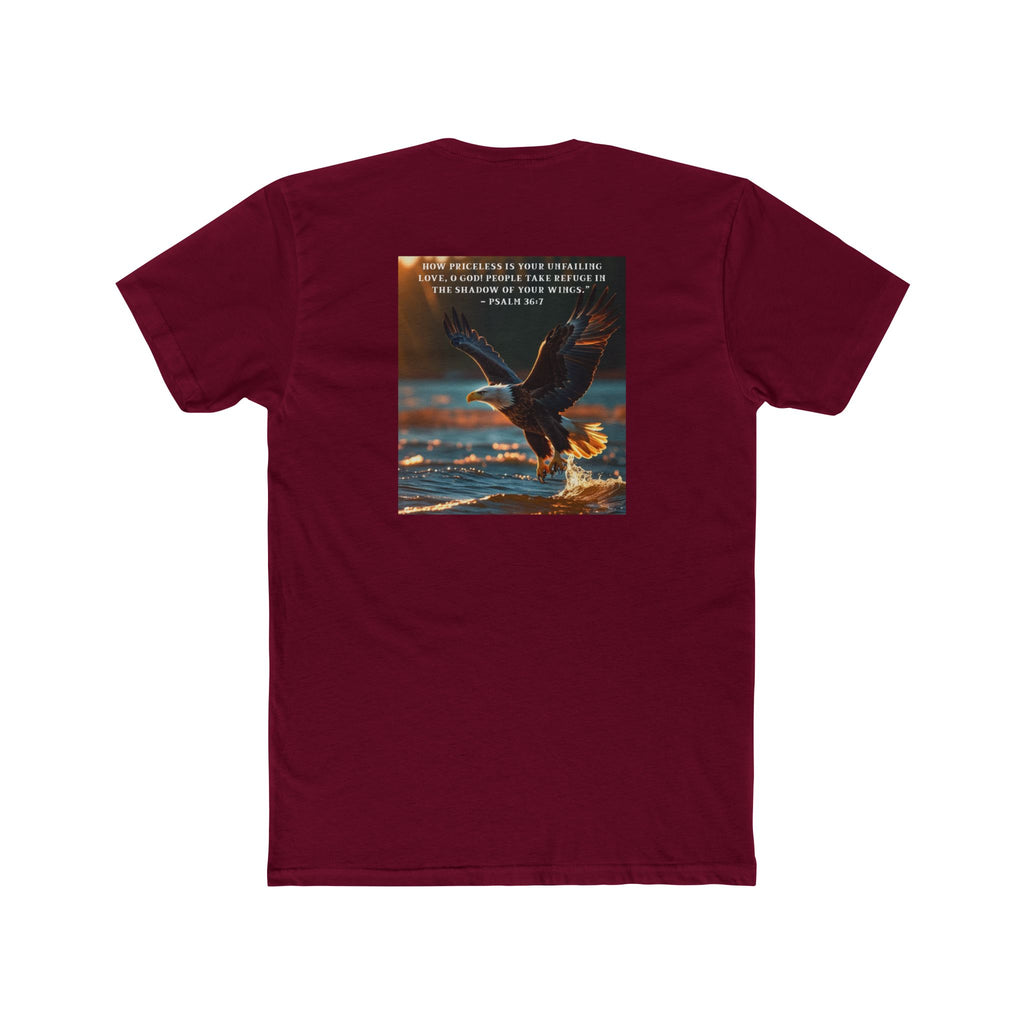 Living Anchored – Eagle & Psalm 36:7 Cotton Crew Tee
