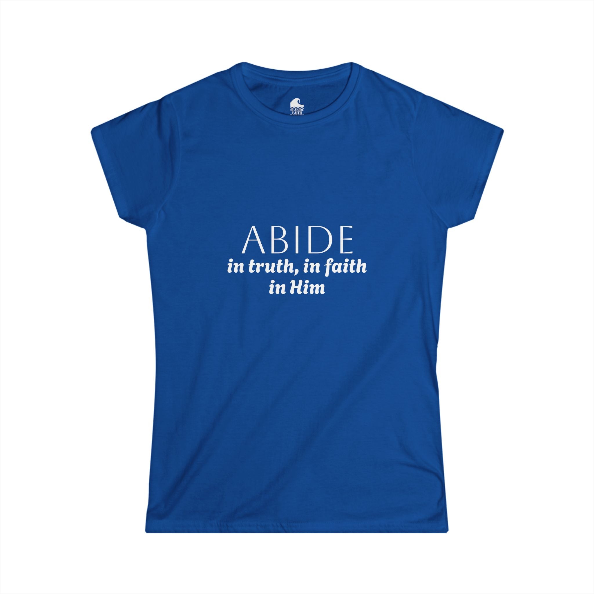 Women’s Softstyle Tee – ABIDE- Charlie Kirk Tribute Shirt (10 colors available)
