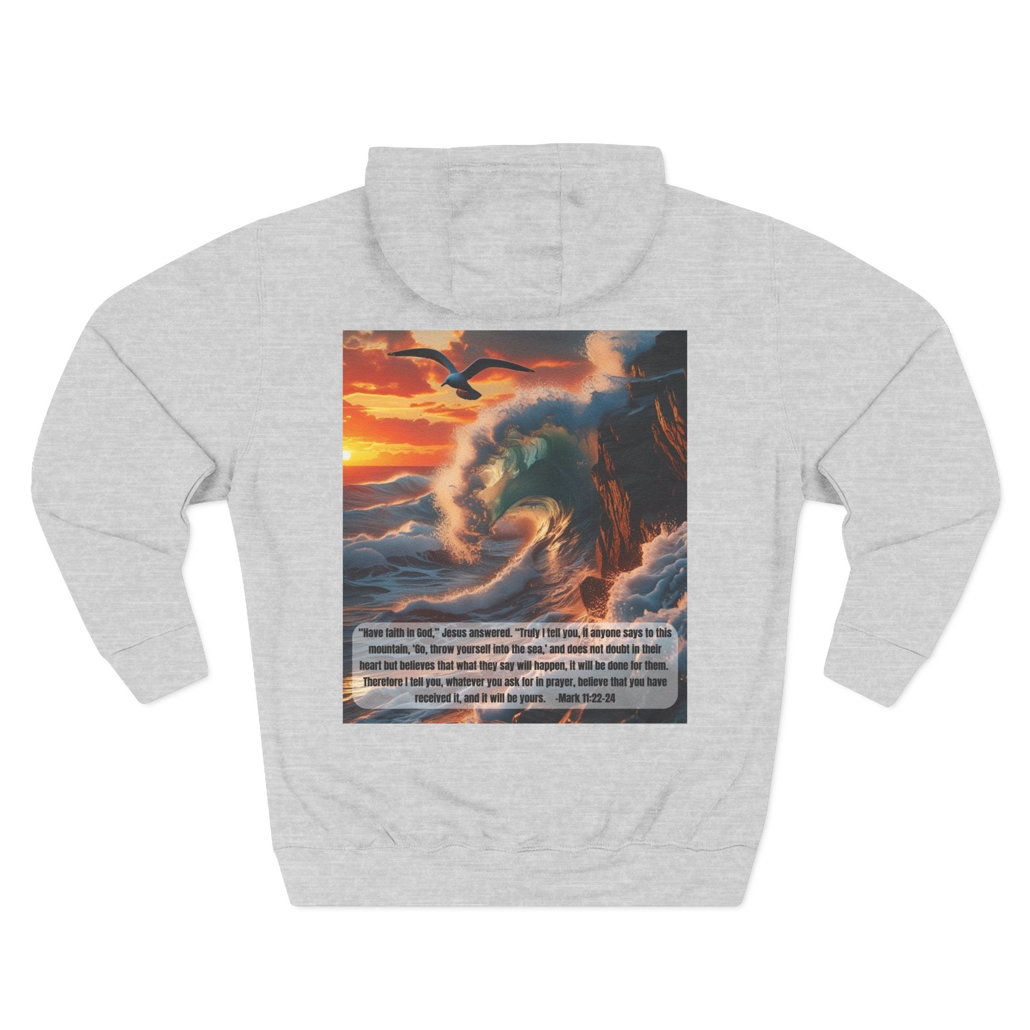 Living Anchored Bird & Wave Hoodie – Mark 11:22-24