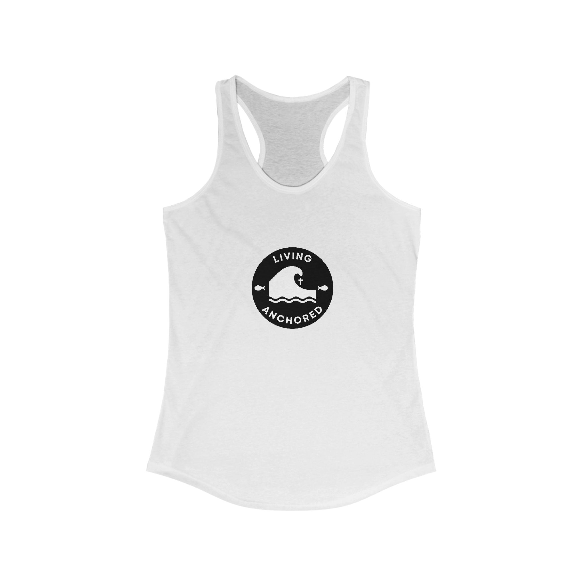 Living Anchored – Women’s Racerback Tank (13 Color Options)